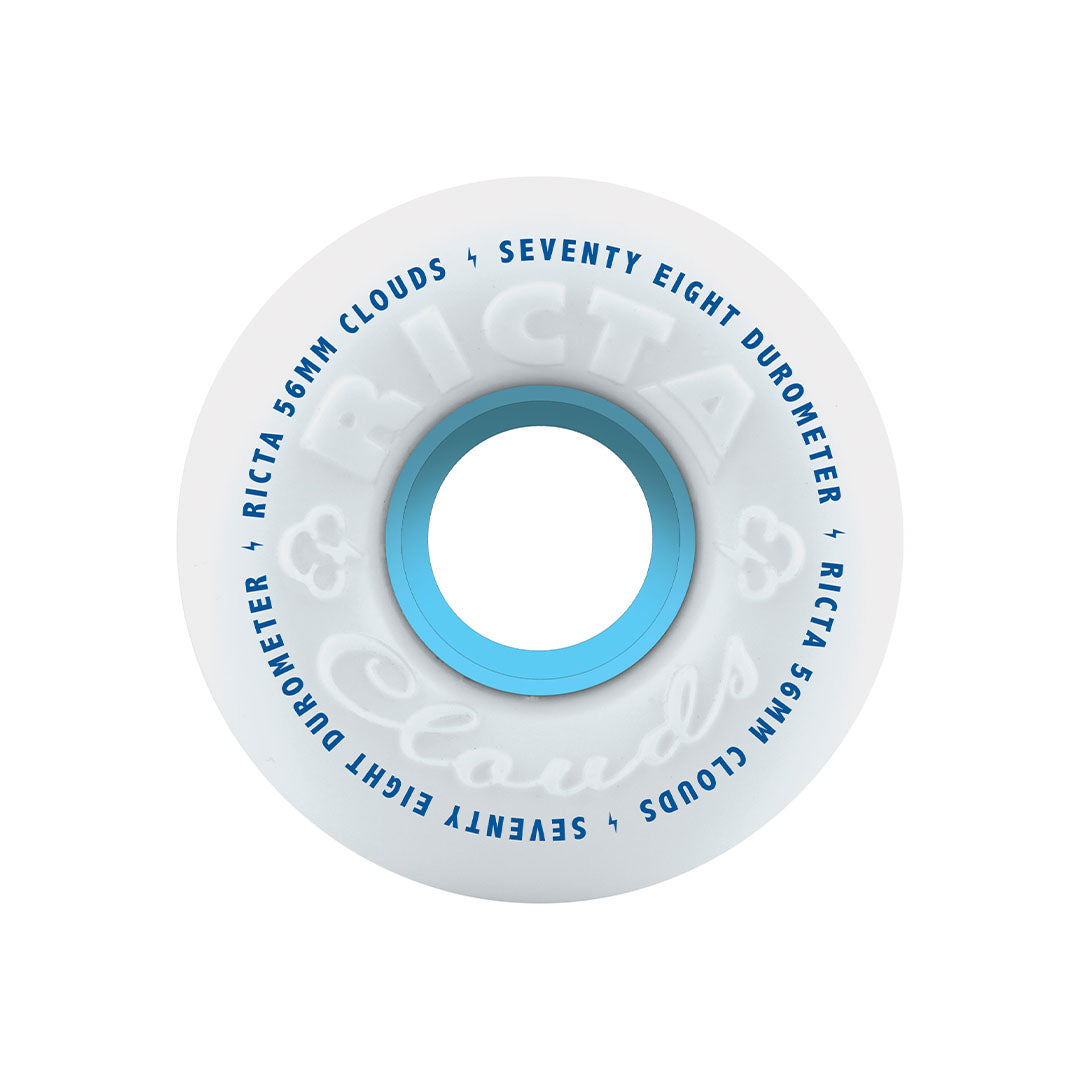 Ricta Clouds 56mm 78a White Blue Skateboard Wheels