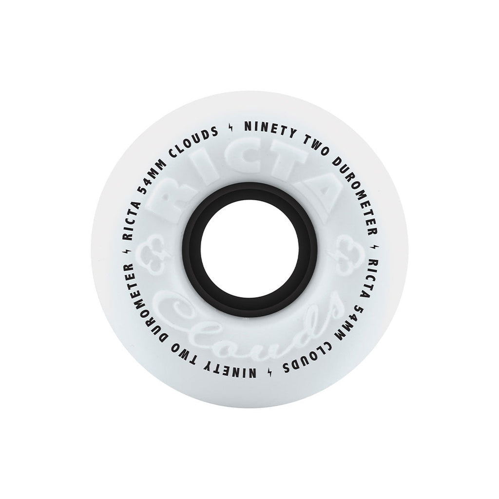 Ricta Clouds 54mm 92a White Black Skateboard Wheels