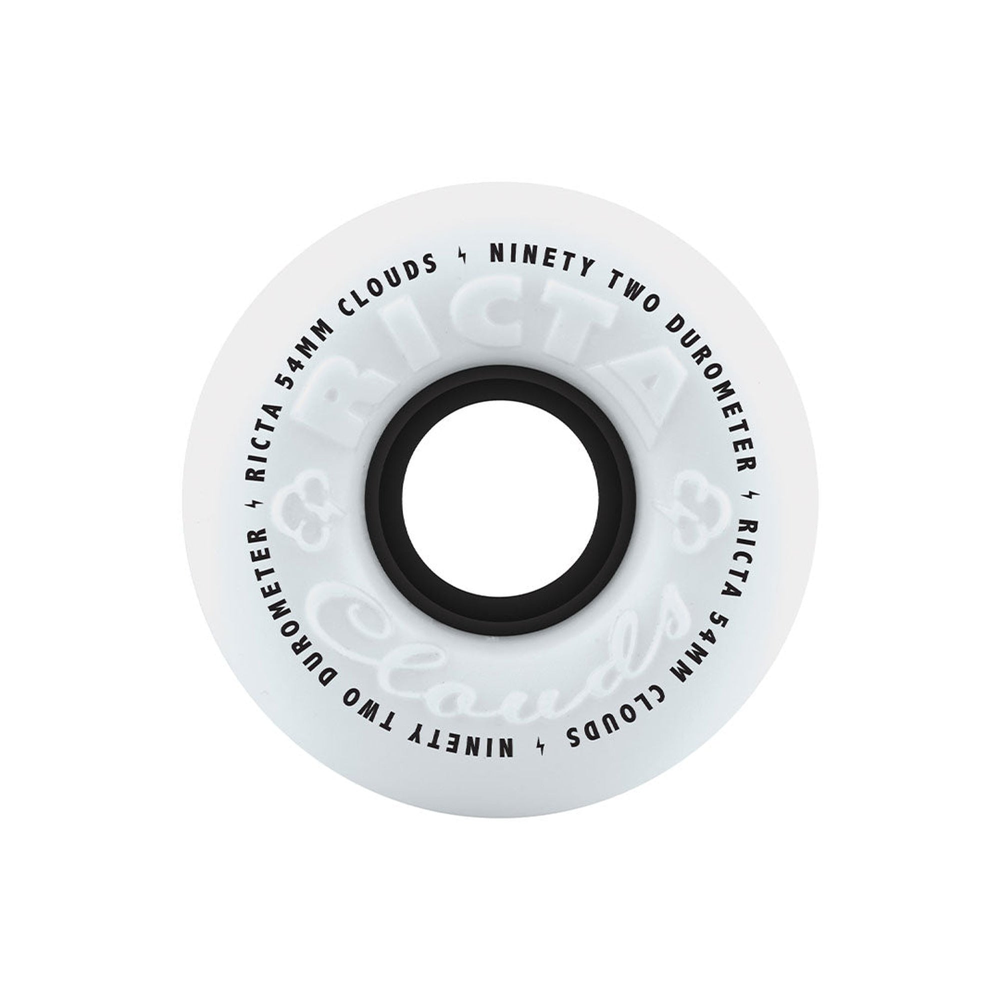 Ricta Clouds 54mm 92a White Black Skateboard Wheels