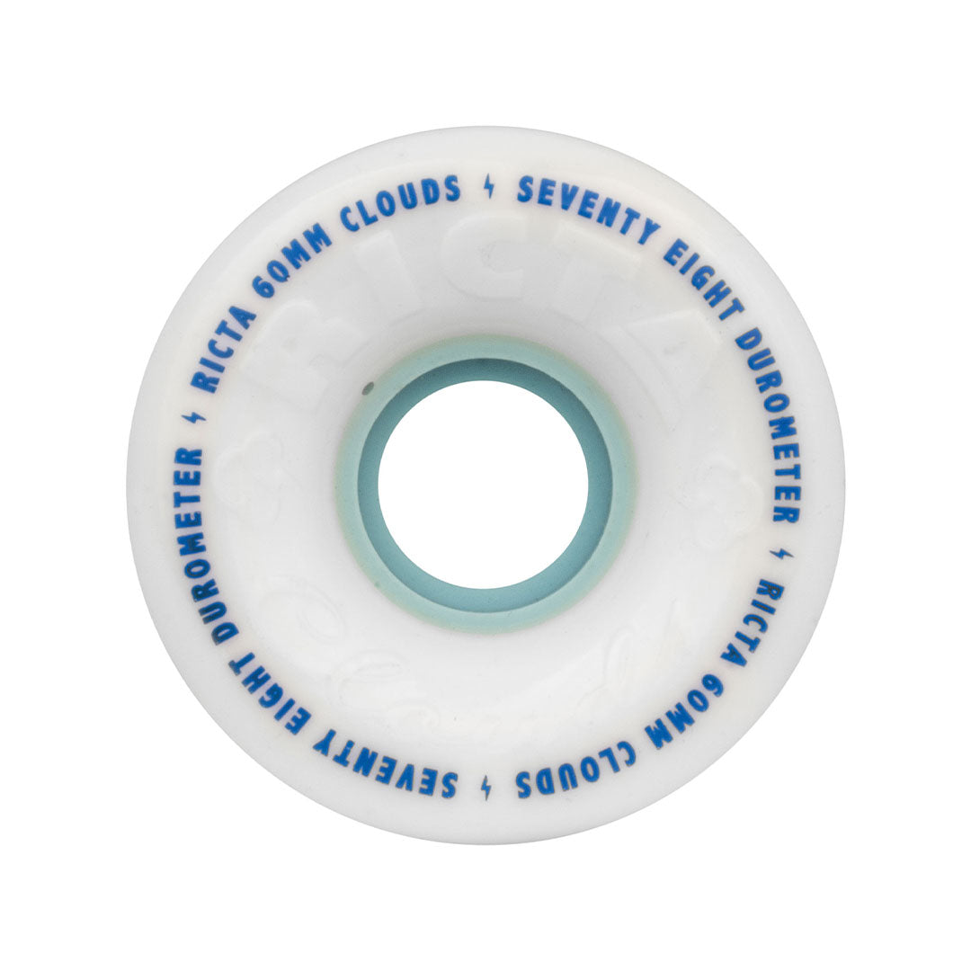 Ricta Clouds 60mm 78a White Blue Skateboard Wheels