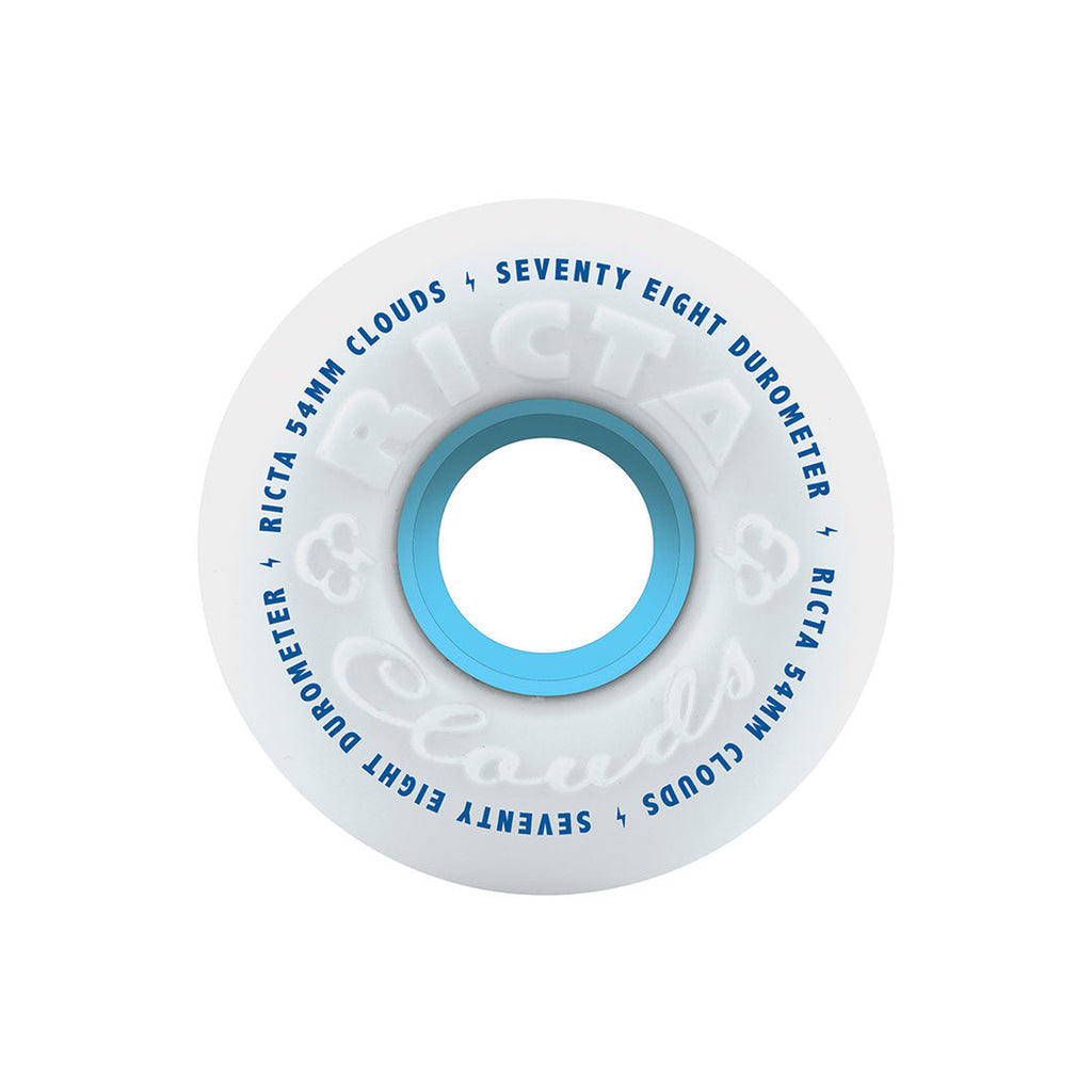 Ricta Clouds 54mm 78a White Blue Skateboard Wheels