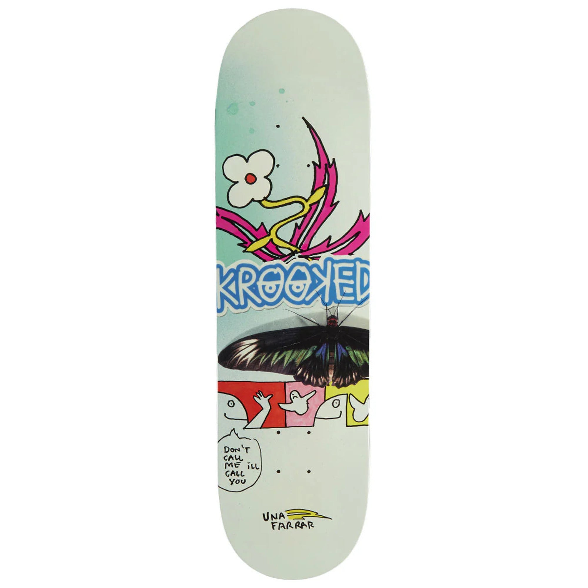Krooked Una Butterfly 8.5" x 31.85" Skateboard Deck
