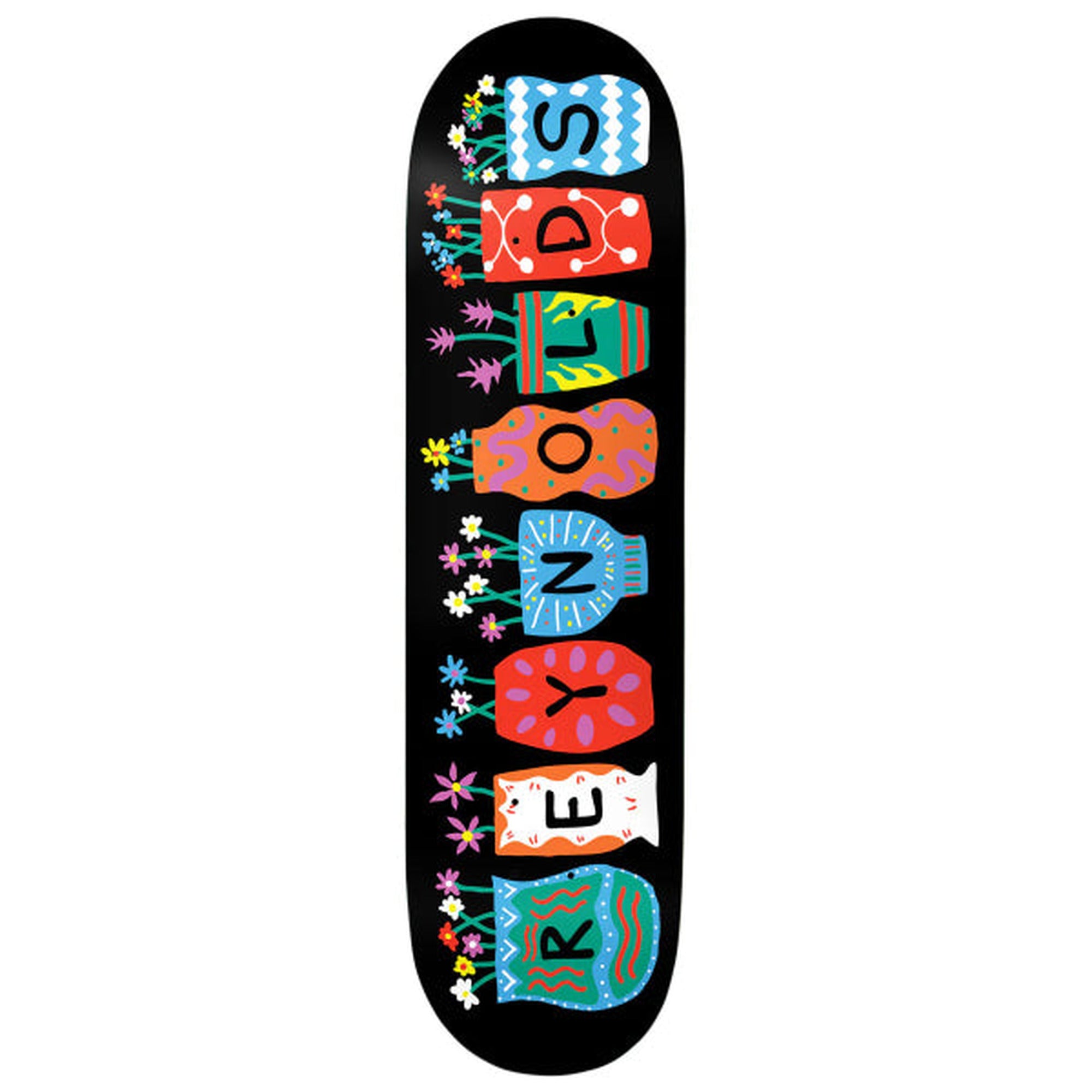 Baker Andrew Reynolds Pots & Flowers 8.5" x 32" Black Skateboard Deck