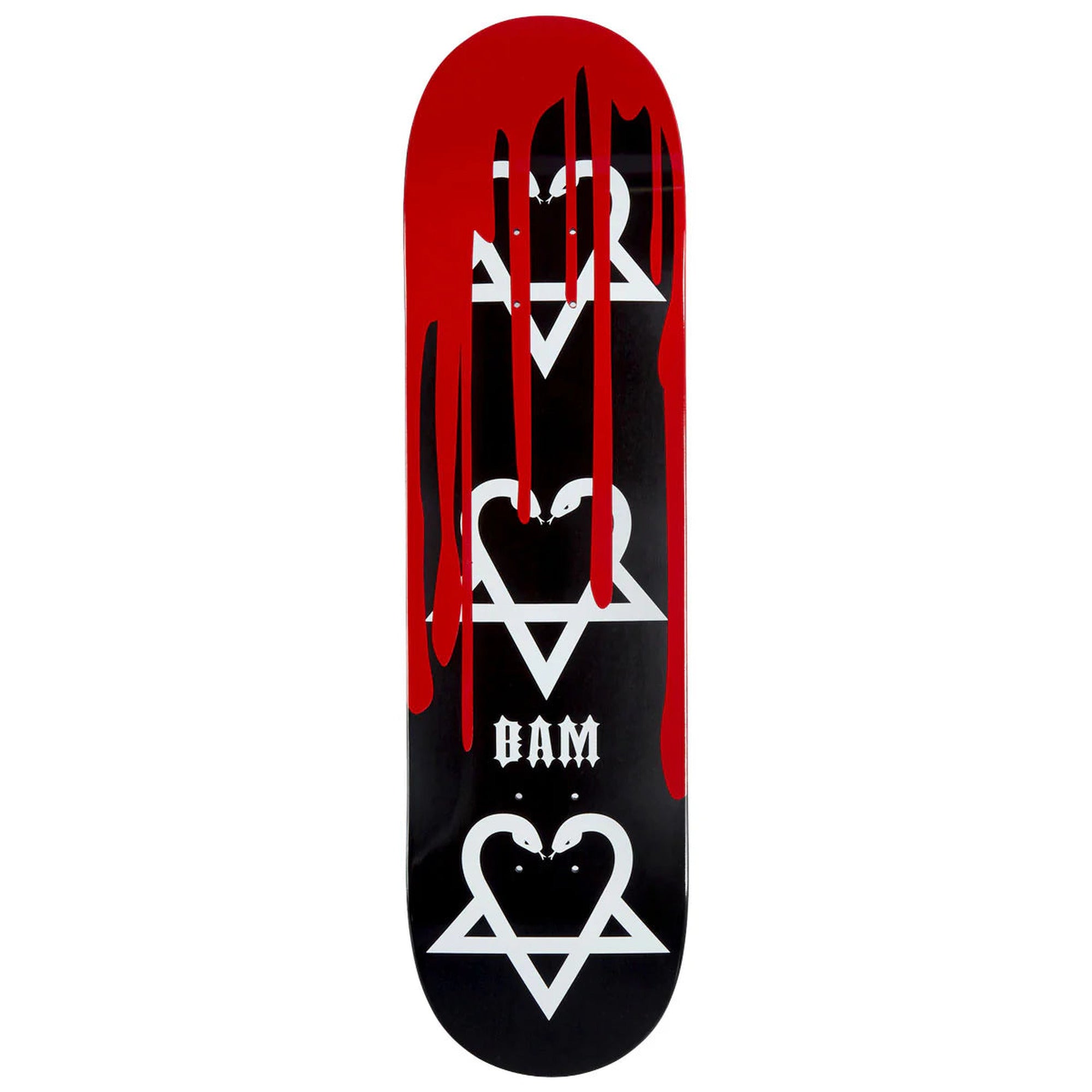 Zero x Bam Snake-A-Gram Blood 8.25" x 31.9" Black/Red Skateboard Deck