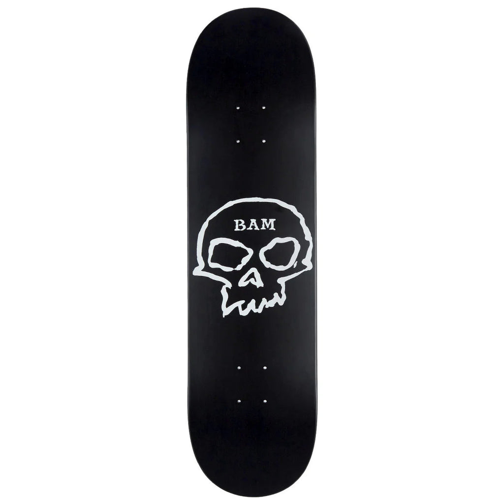 Zero x Bam Single Skull 8.25" x 31.9 " Black Skateboard Deck