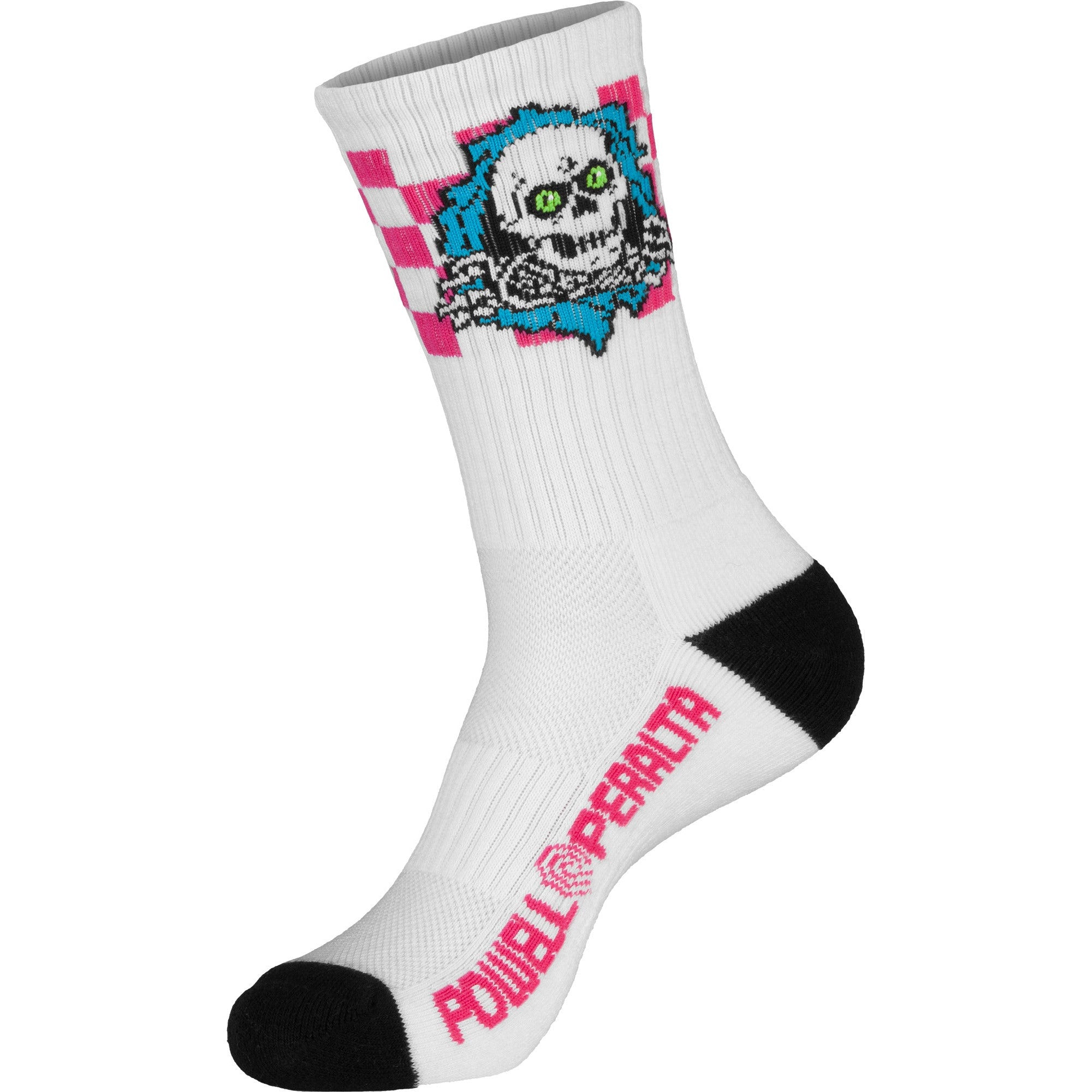 Powell Peralta Ripper Checker Blue/Pink/White Cotton Socks