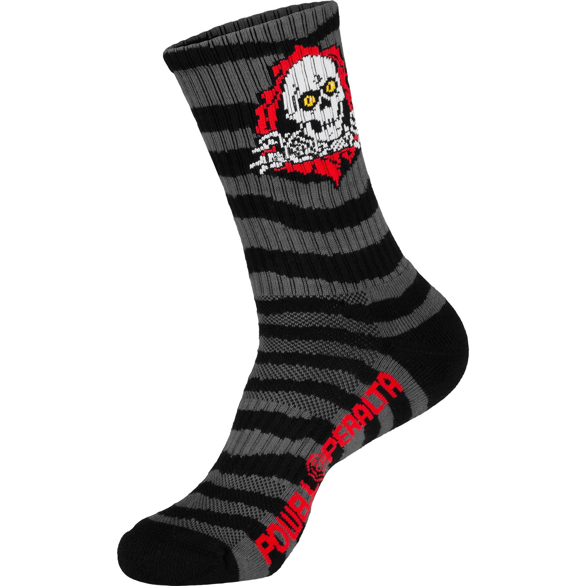 Powell Peralta Ripper Checker Stripes Red/Black Cotton Socks