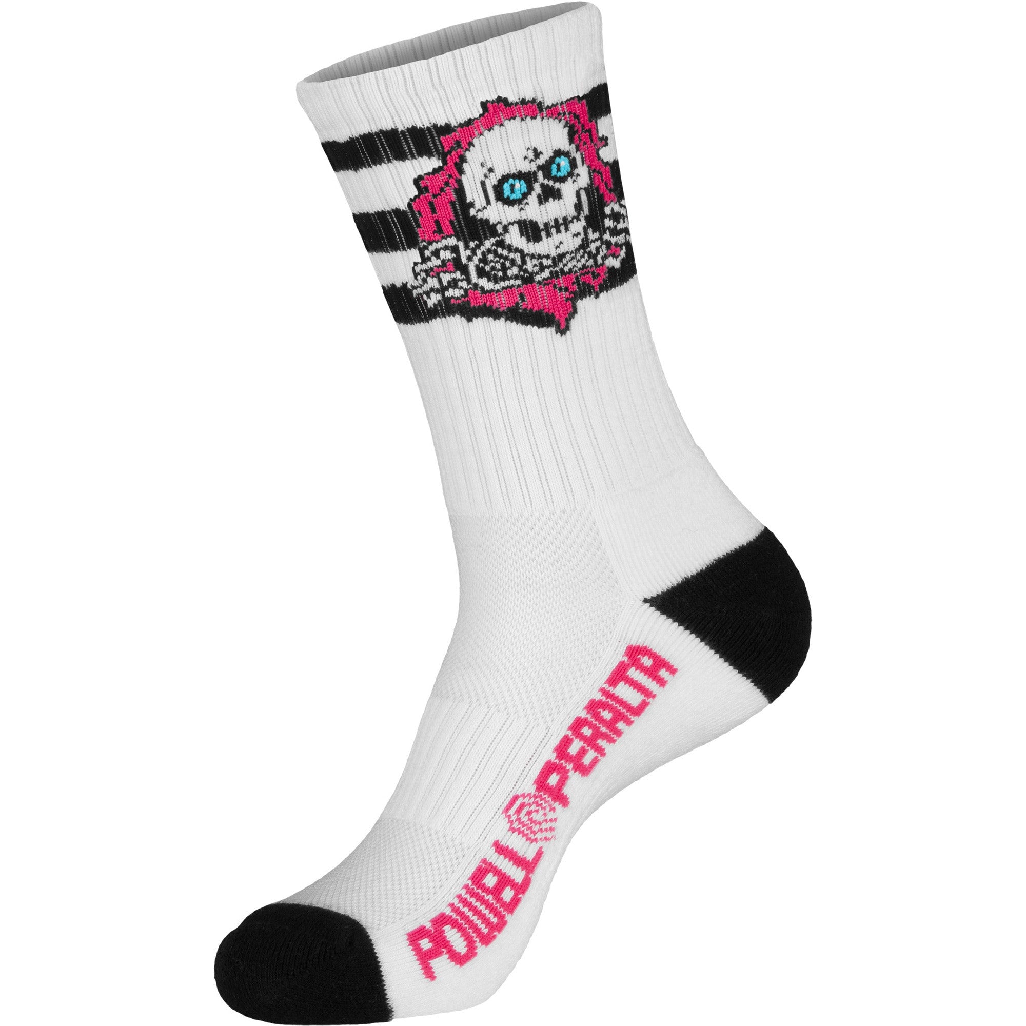 Powell Peralta Ripper Stripes Pink/Black/White Cotton Socks