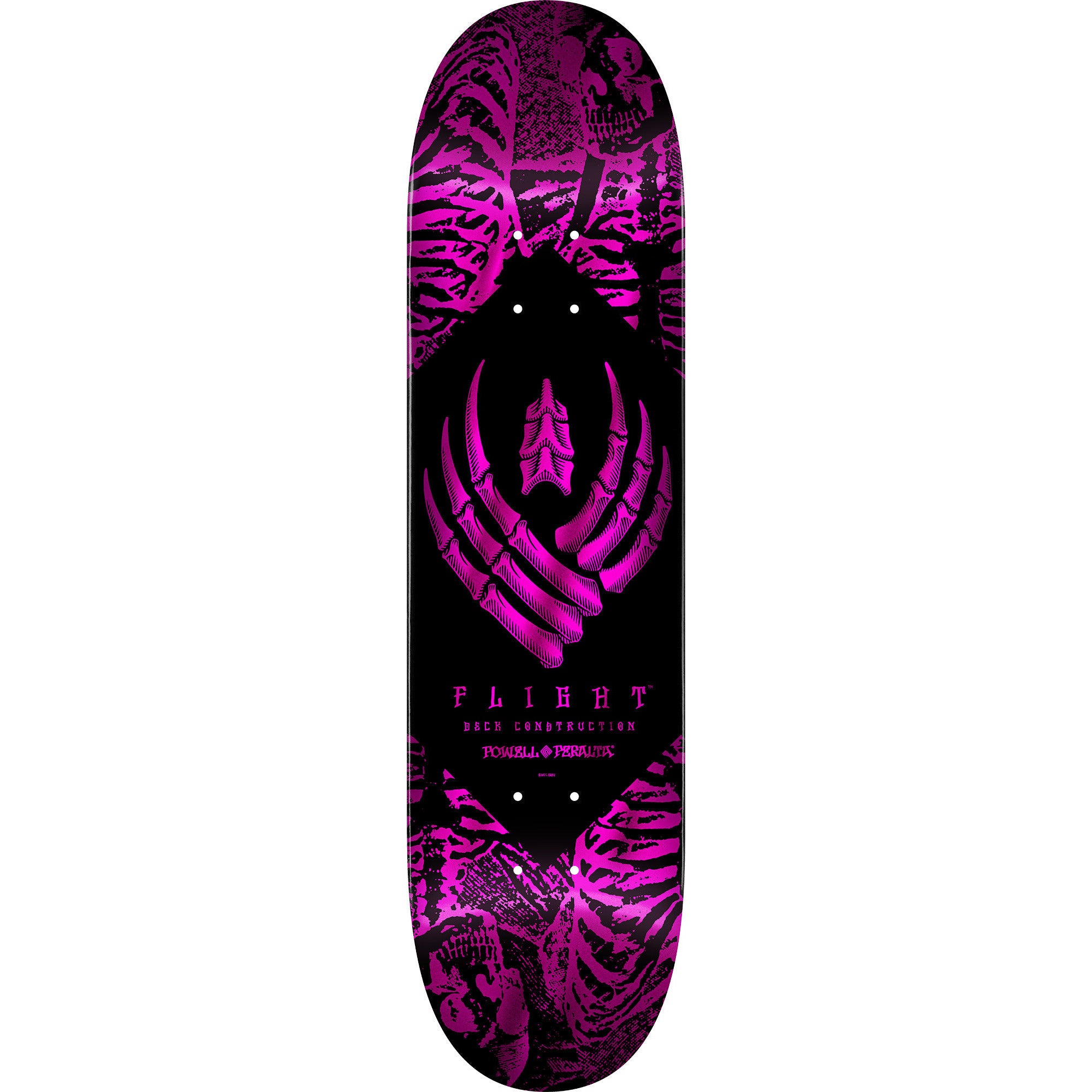 Powell Peralta Skeleton Foil Pink Flight 8" x 31.45" K26 Skateboard Deck