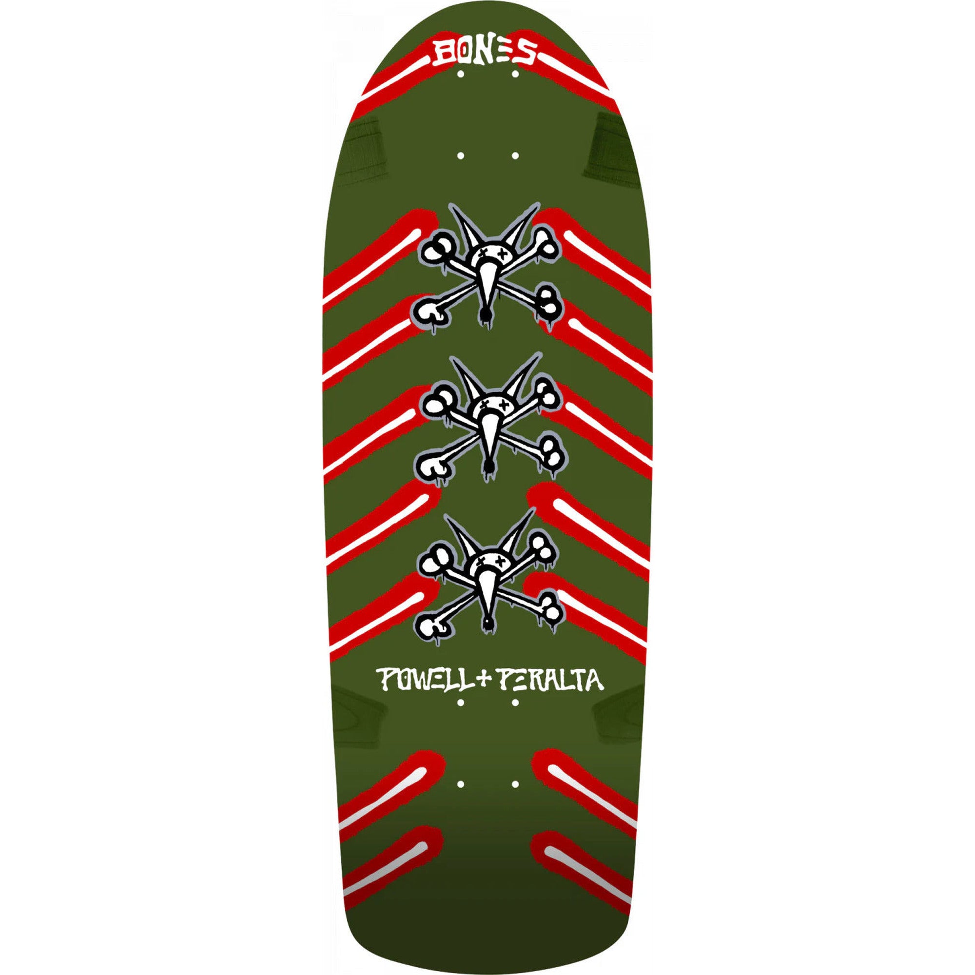 Powell Peralta OG Rat Bones Vato 10" x 30" Olive Skateboard Deck