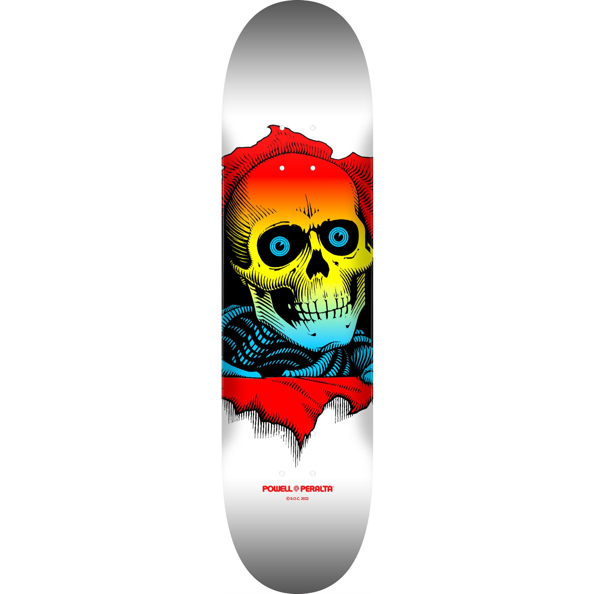 Powell Peralta Ripper Yellow Fade/White 8" x 31.45" Shape 247 Skateboard Deck