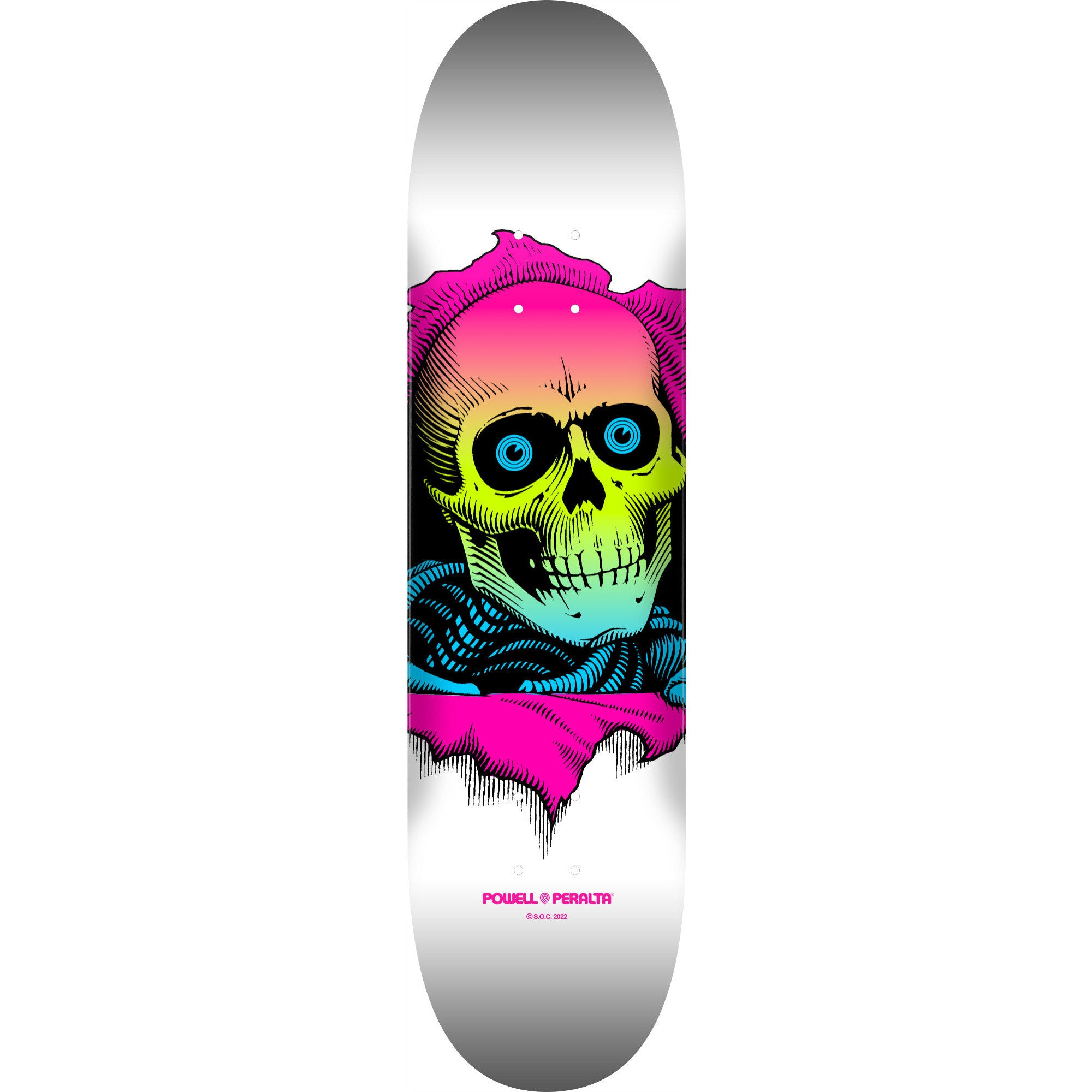 Powell Peralta Ripper Lime Fade/White 8.5" x 32.08" Shape 249 Skateboard Deck