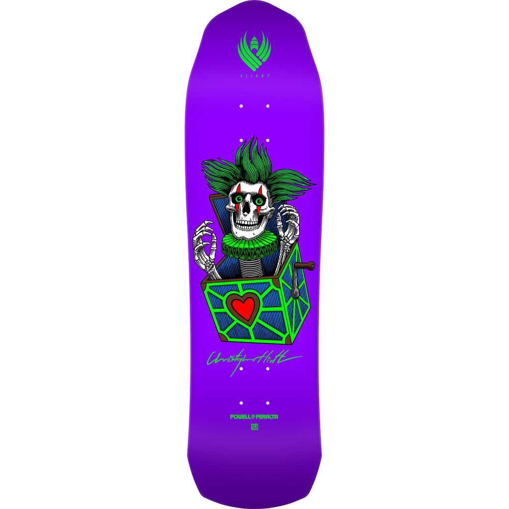 Powell Peralta Pro Chris Hiett Skull Flight 8.5" x 31.20" Purple Skateboard Deck