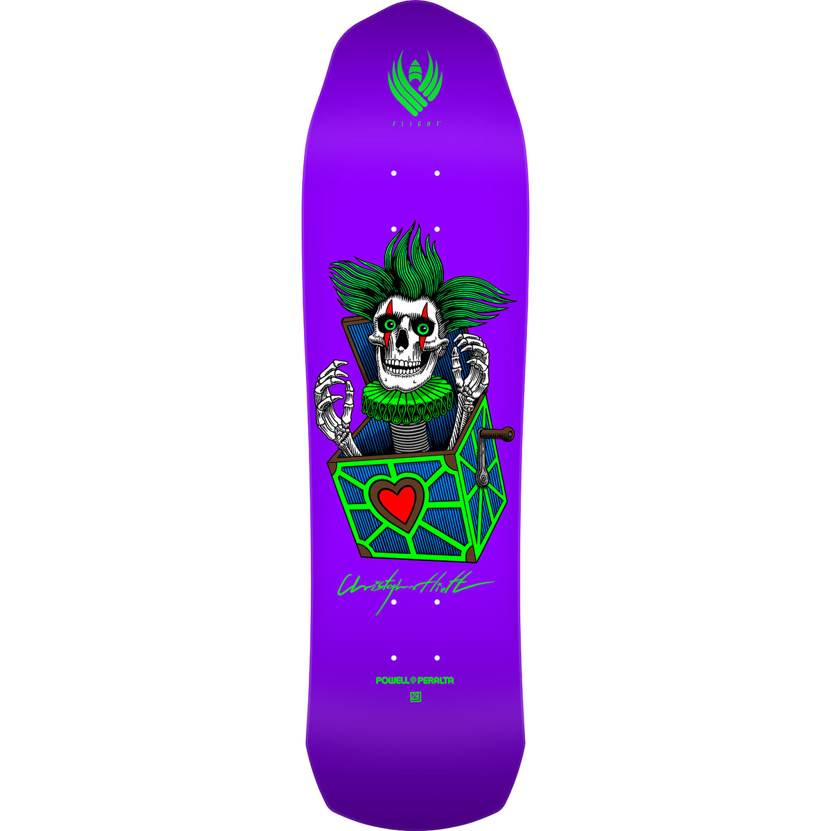 Powell Peralta Pro Chris Hiett Skull Flight 8.5" x 31.20" Purple Skateboard Deck