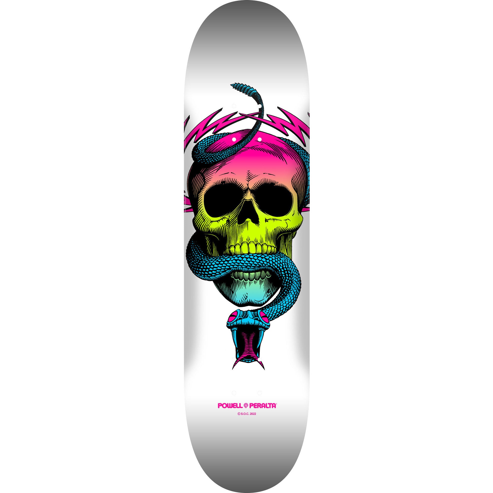 Powell Peralta McGill Skull & Snake Lime Fade/White 8" x 31.45" Shape 247 Skateboard Deck