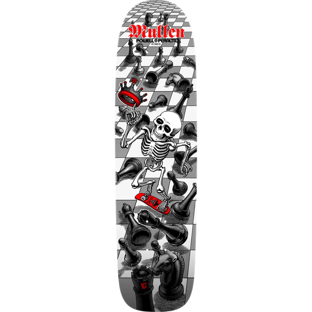 Bones Brigade Series 17 Rodney Mullen Chess 7.25" White Skateboard Deck