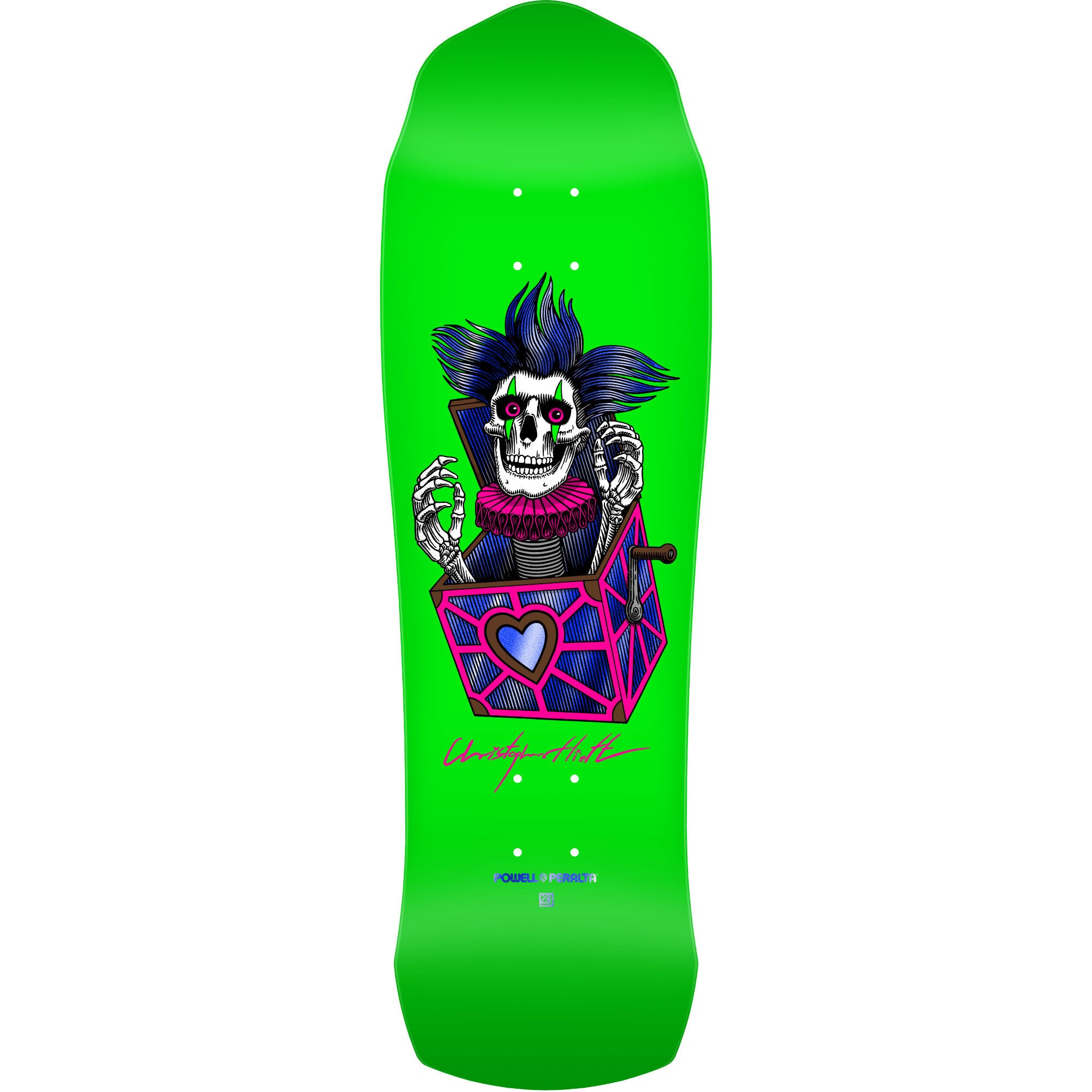 Powell Peralta Pro Chris Hiett Skull 9.5" x 31.13" Skateboard Deck