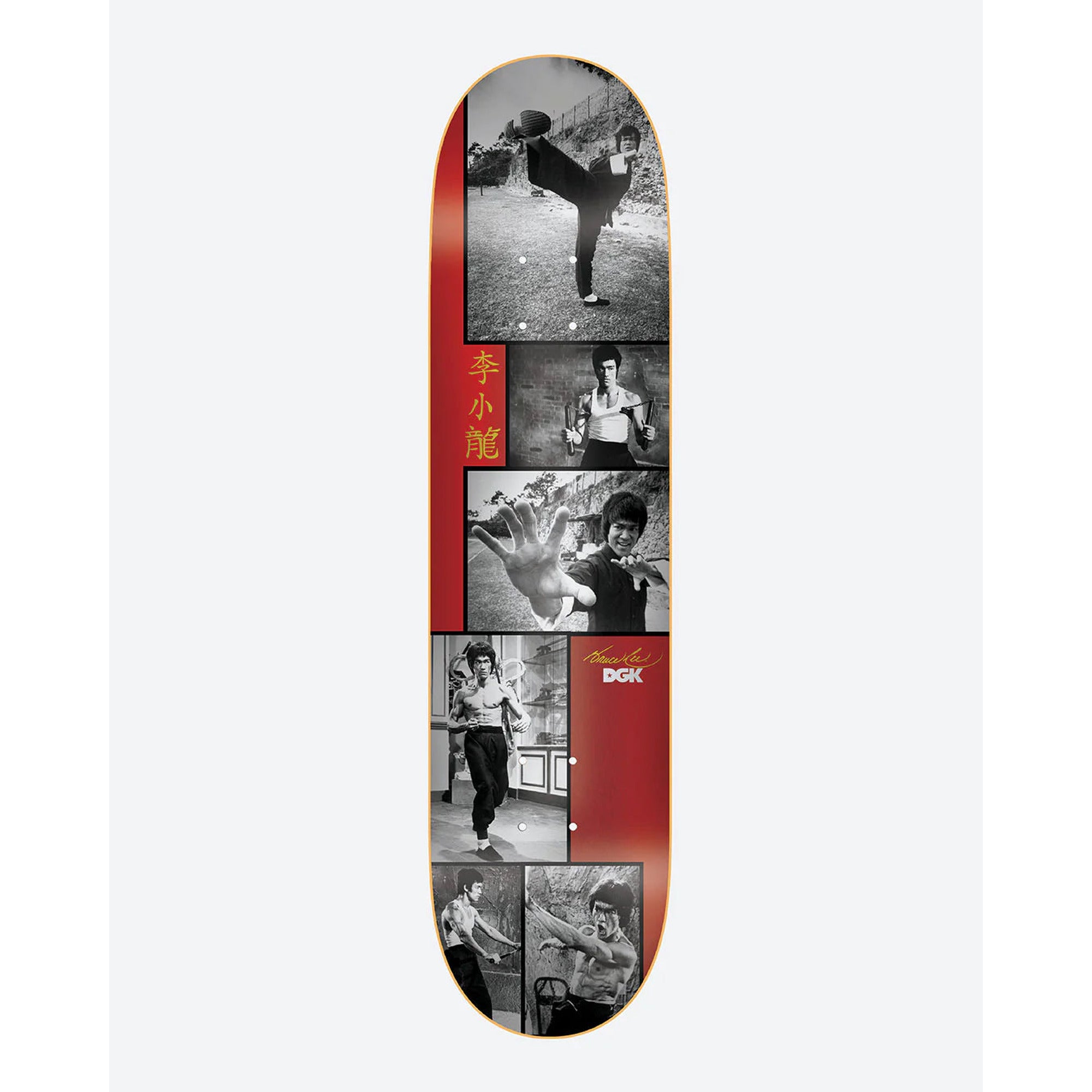 DGK x Bruce Lee Legend 8.5" x 32.2" Red Foil Skateboard Deck