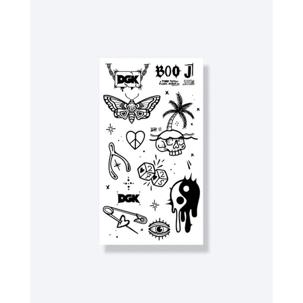 DGK Sleestax x Boo Tattoos Black Skateboard Deck