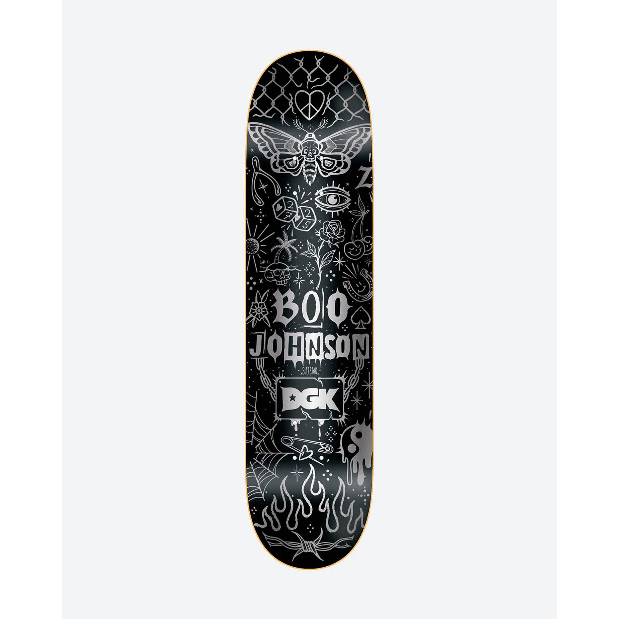 DGK Sleestax x Boo Tattoos Black Skateboard Deck