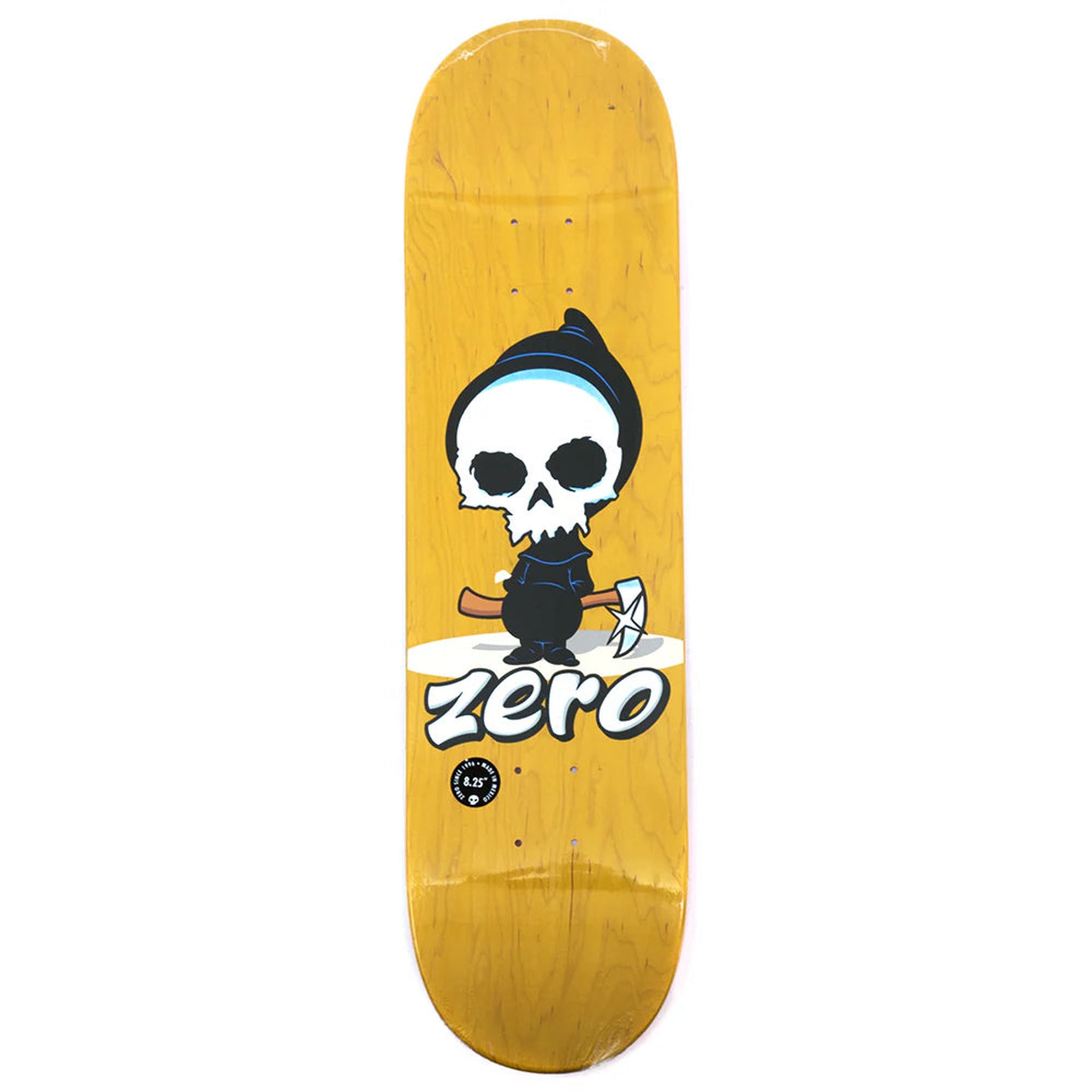 Zero Lil Reaper 8.25" x 31.9" Yellow Skateboard Deck