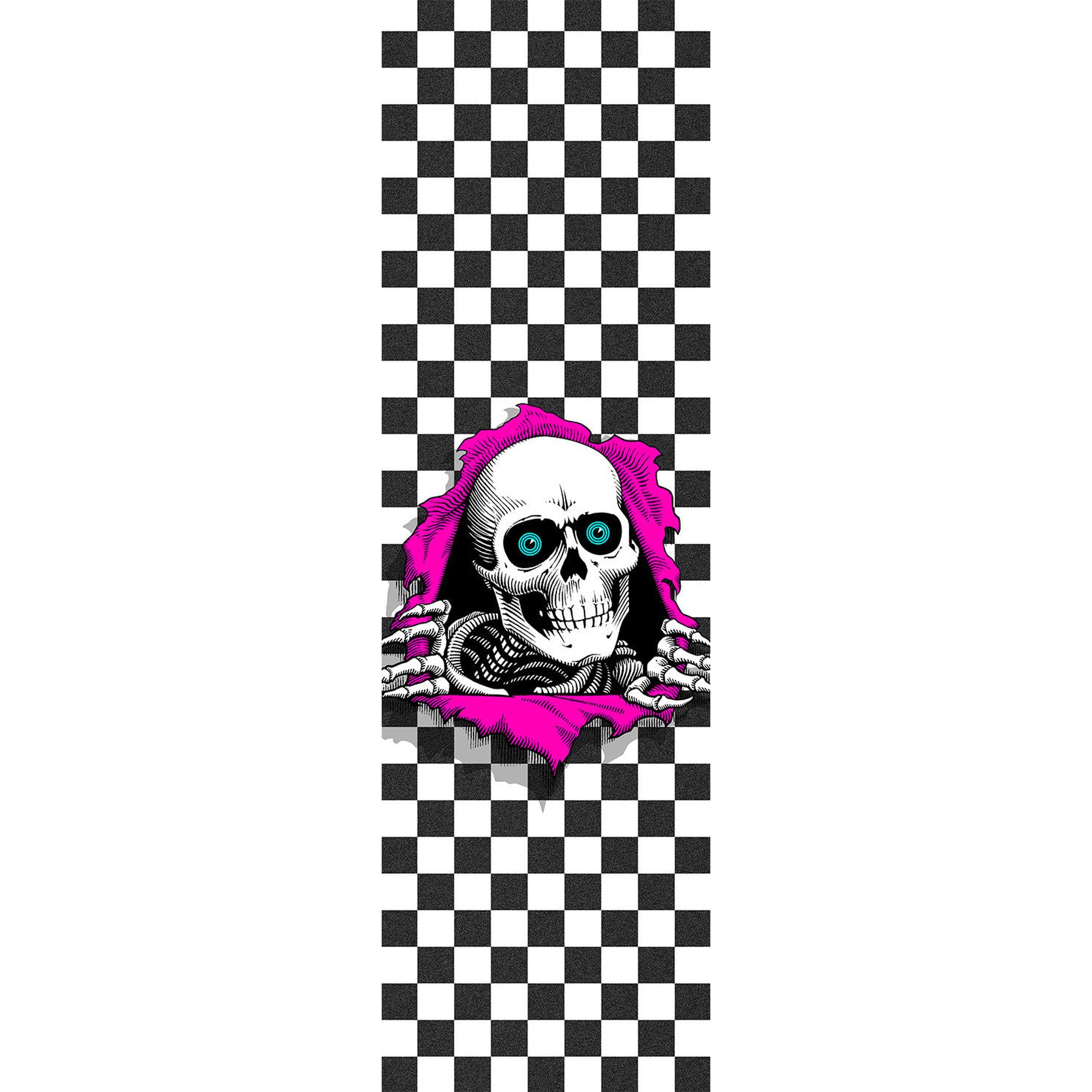 Powell Peralta Ripper Checker White 9" x 33" Skateboard Grip Tape