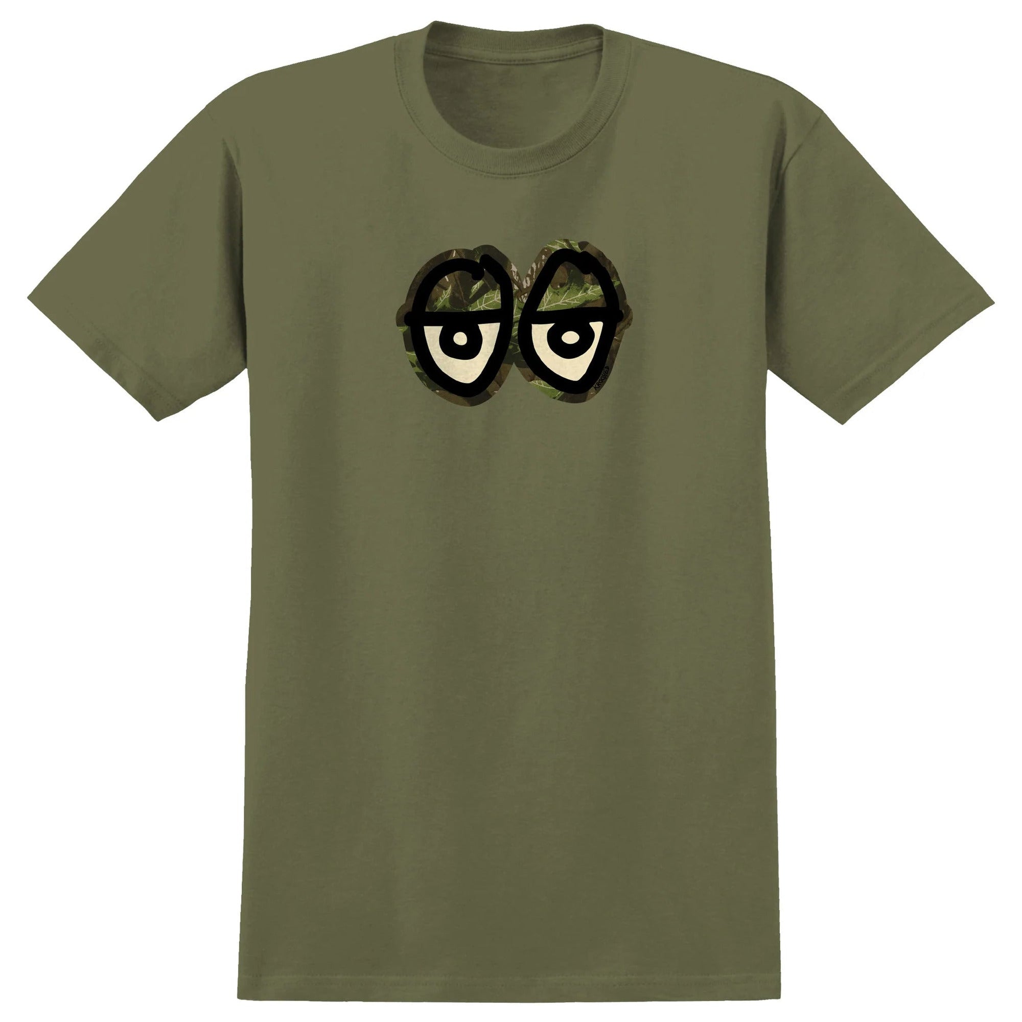 Krooked Eyes Camo Military Green Mutli Color T-Shirt