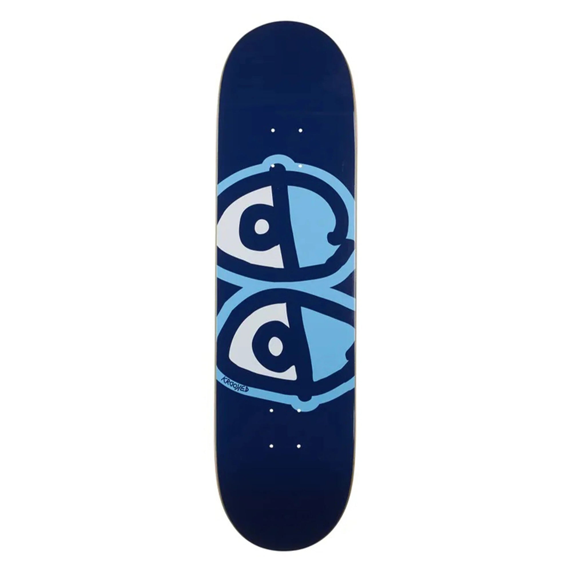 Krooked Team Eyes Easy Rider 8.38" x 14.5" Blue Skateboard Deck