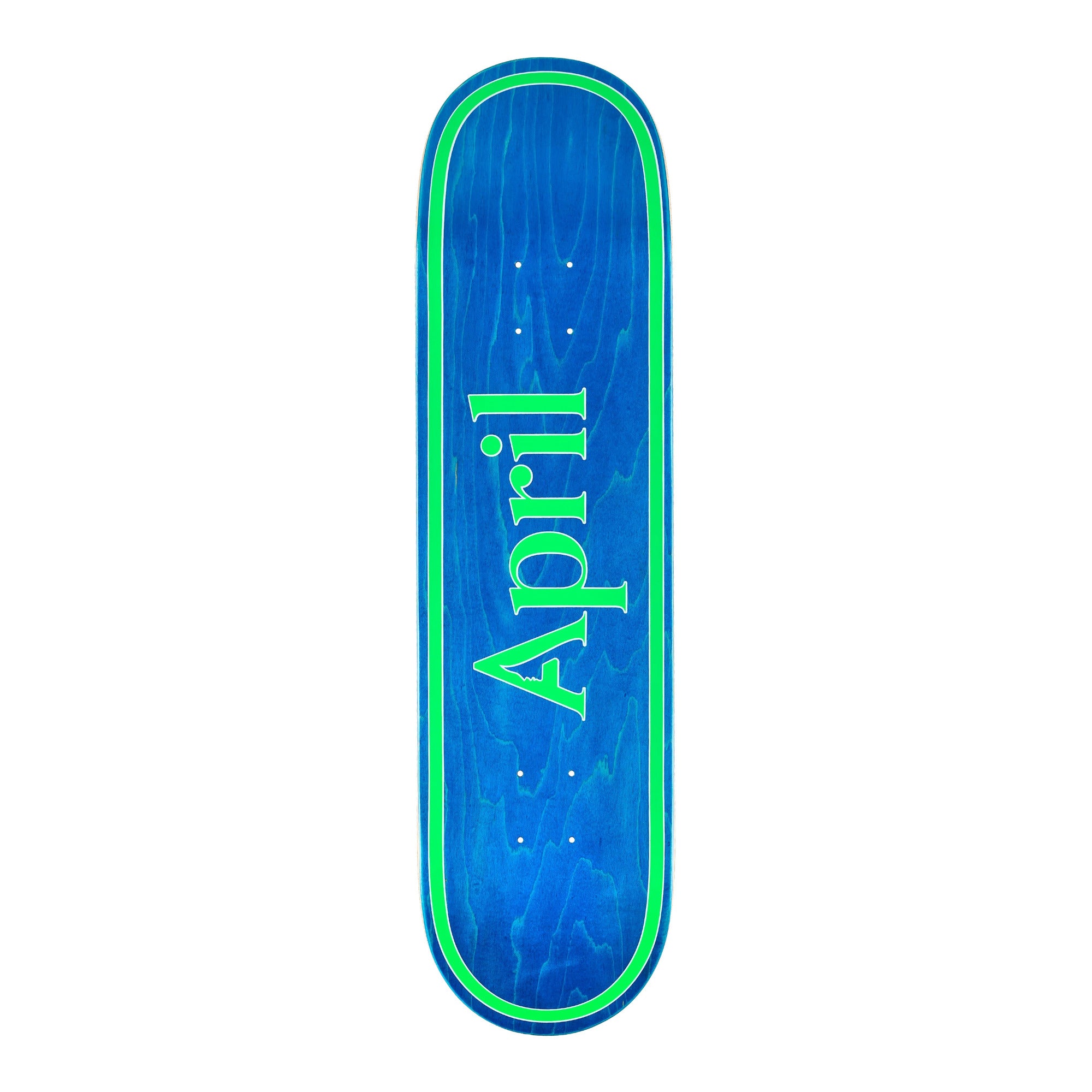 April OG Logo Blue 8.25" x 31.92" Skateboard Deck