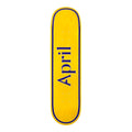 April OG Logo Yellow Purple Skateboard Deck