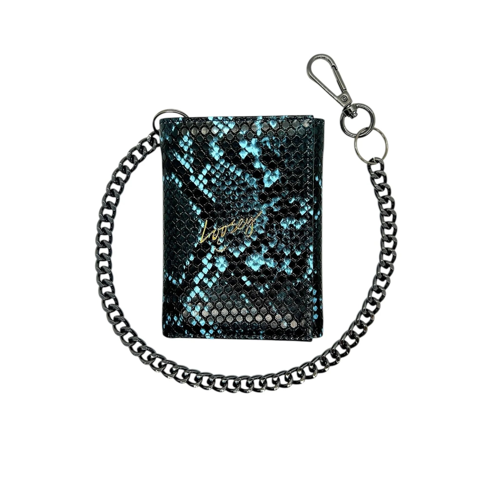 Loosey Blue Snake Skin Chain Gang Wallet