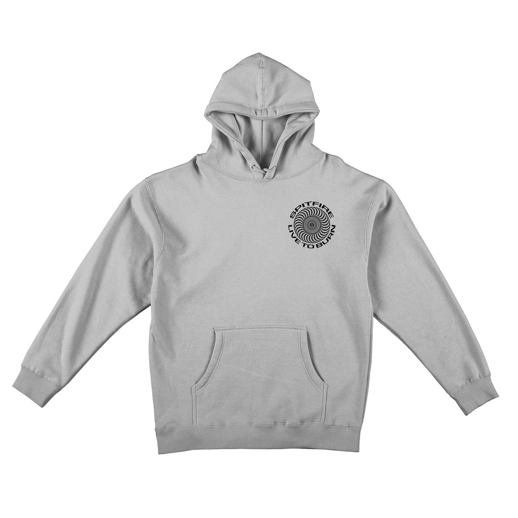 Spitfire Live To Burn Smoke Gray Hoodie