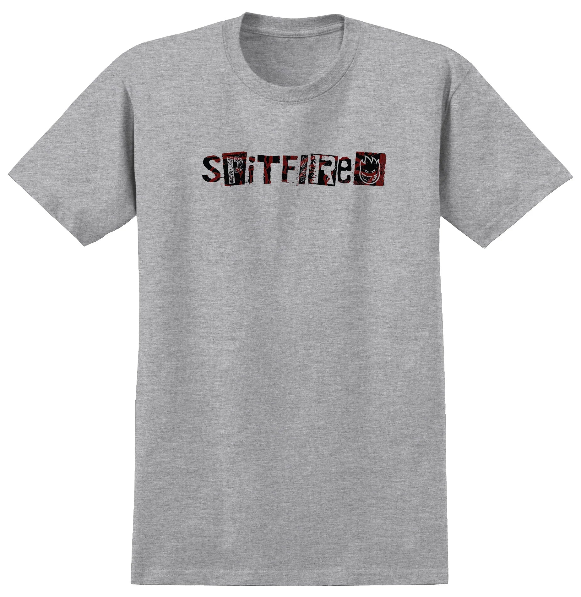 Spitfire Ransom Athletic Grey Black Red T-Shirt