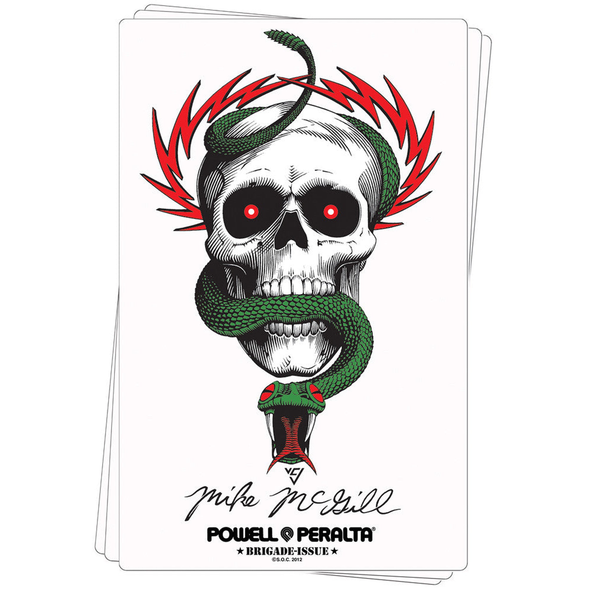Bones Brigade McGill Skull & Snake 6" x 3.375" Sticker