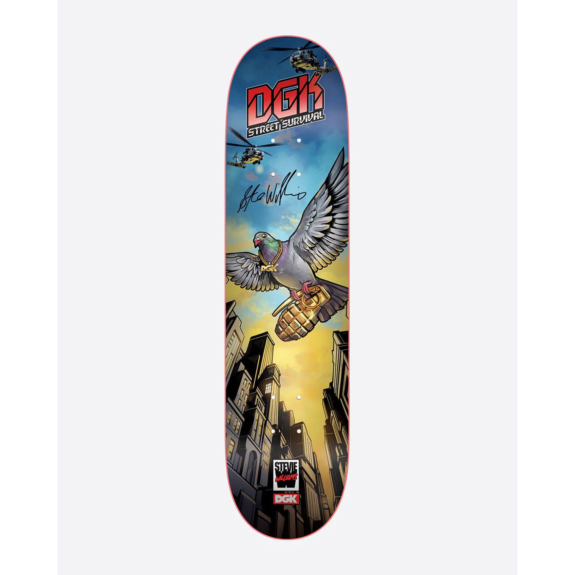 DGK Autographed Flight Stevie 8.25" x 31.85" Skateboard Deck