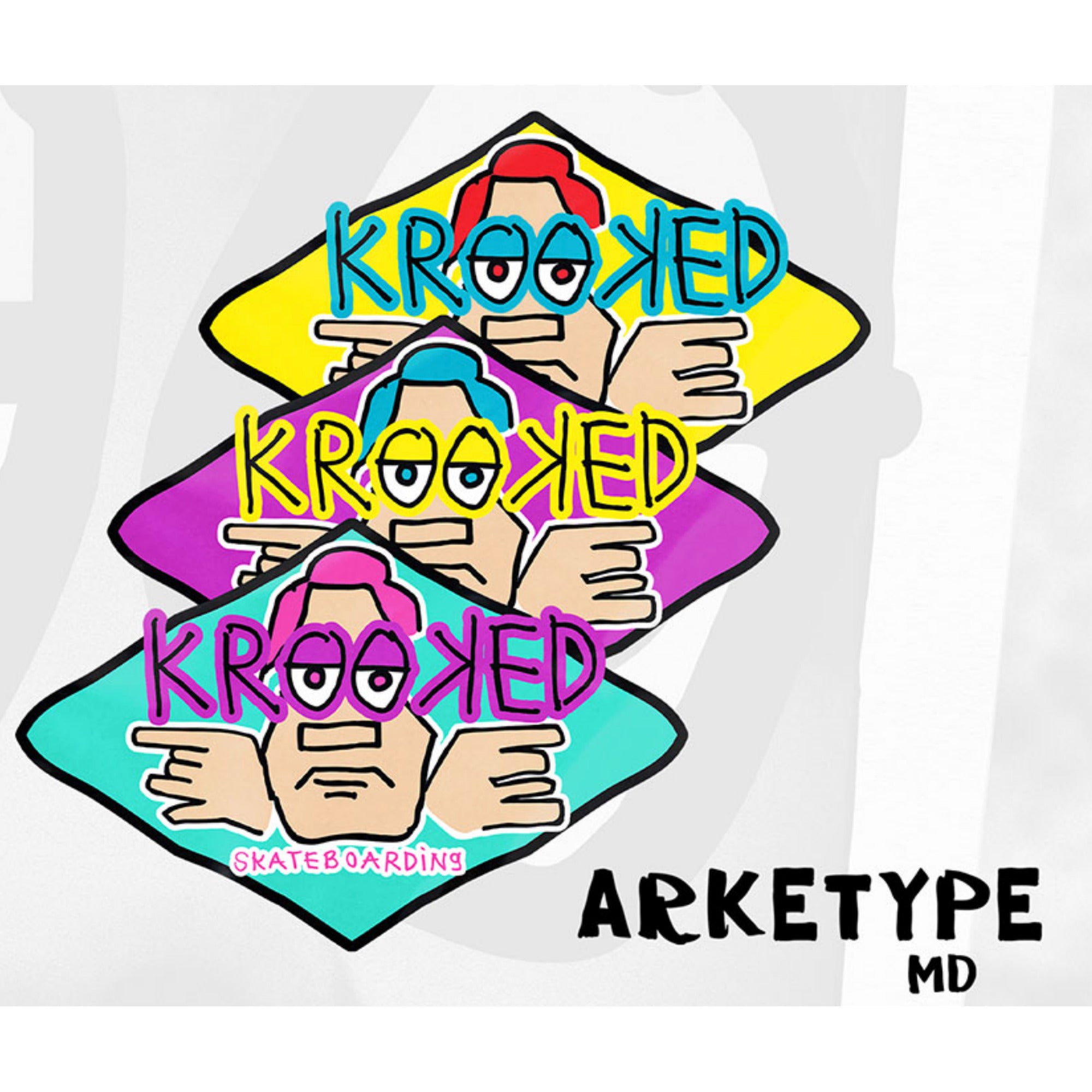 Krooked Arketype Medium Sticker