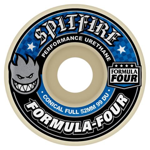 Spitfire F4 (Formula Four) 99D Conical Blue Print Skateboard Wheels