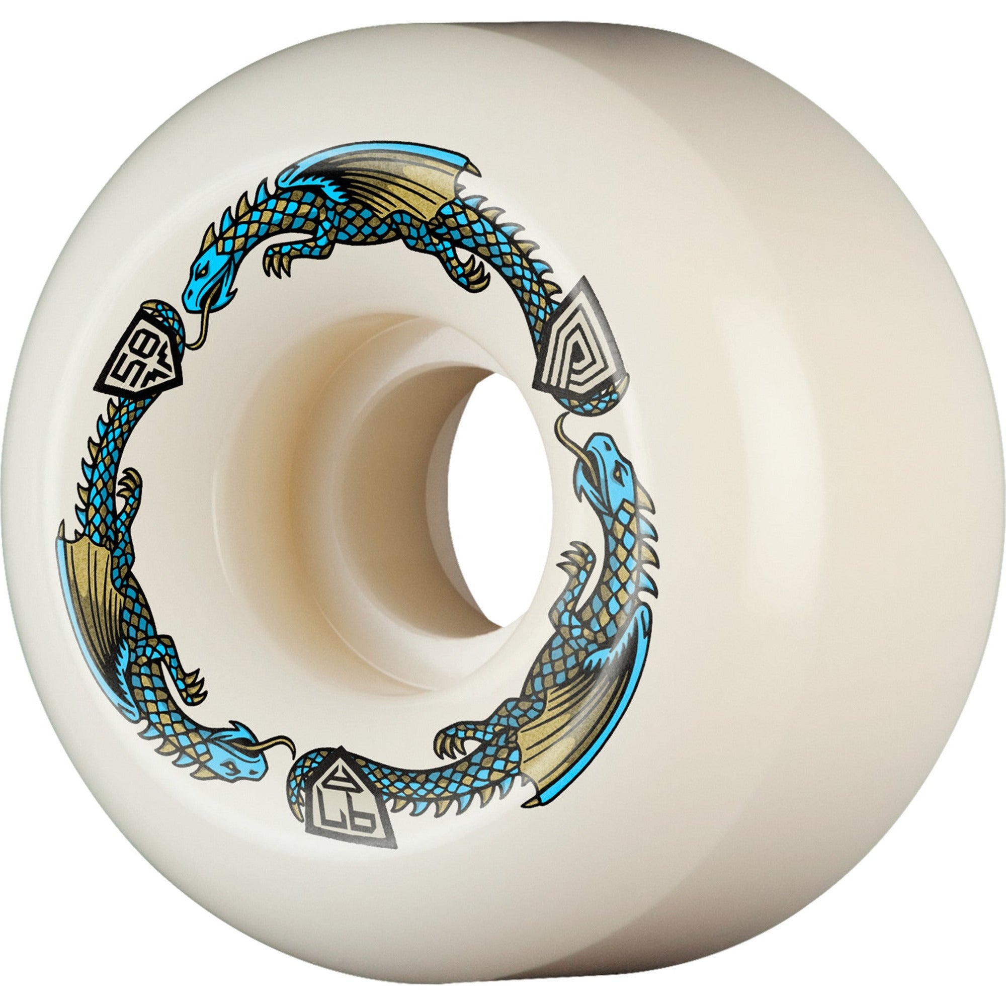 Powell Peralta Dragons 97A Symmetrical Shape Narrow 58mm x 33mm Skateboard Wheels