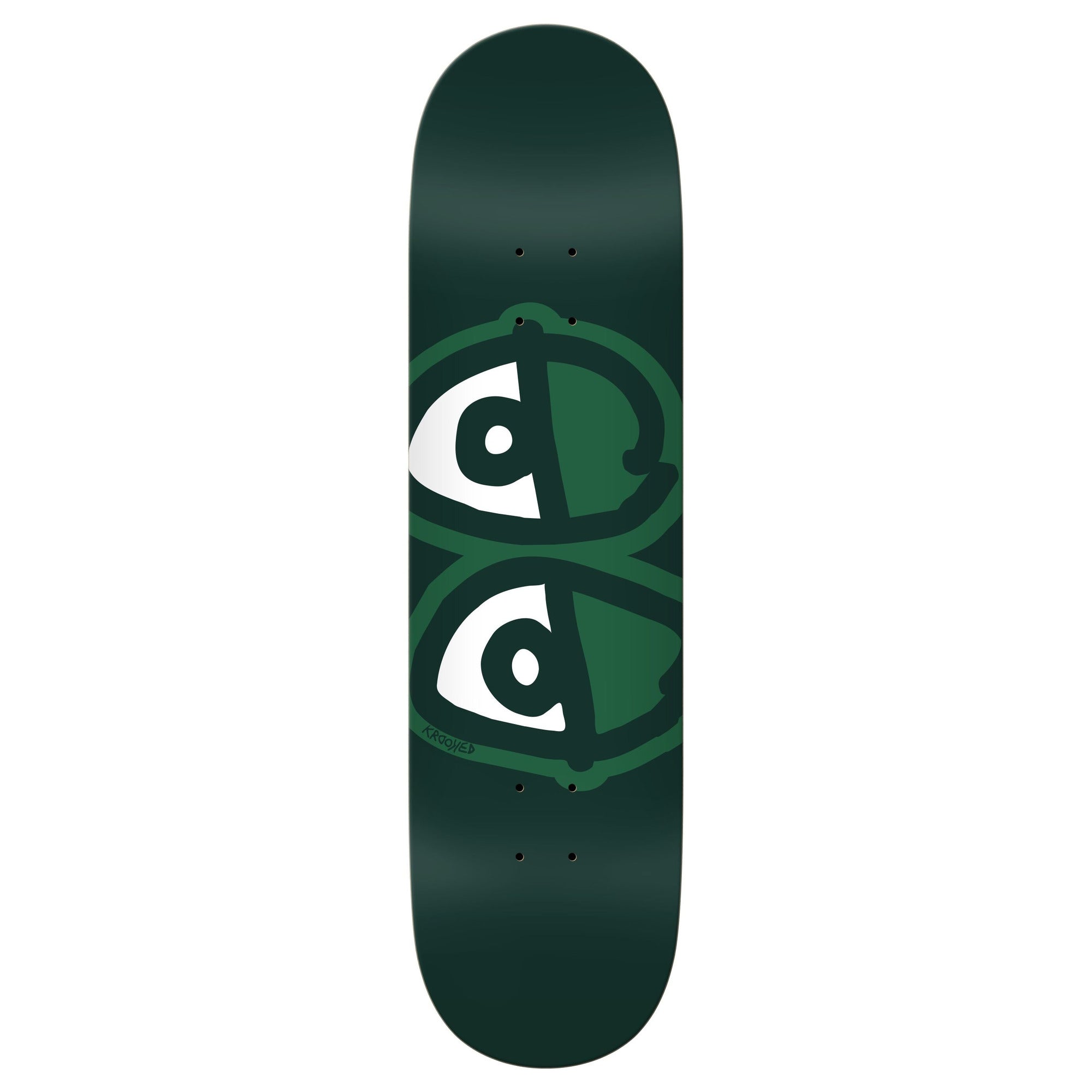Krooked Team Eyes Easy Rider 8.25" x 32" Forrest Green Skateboard Deck