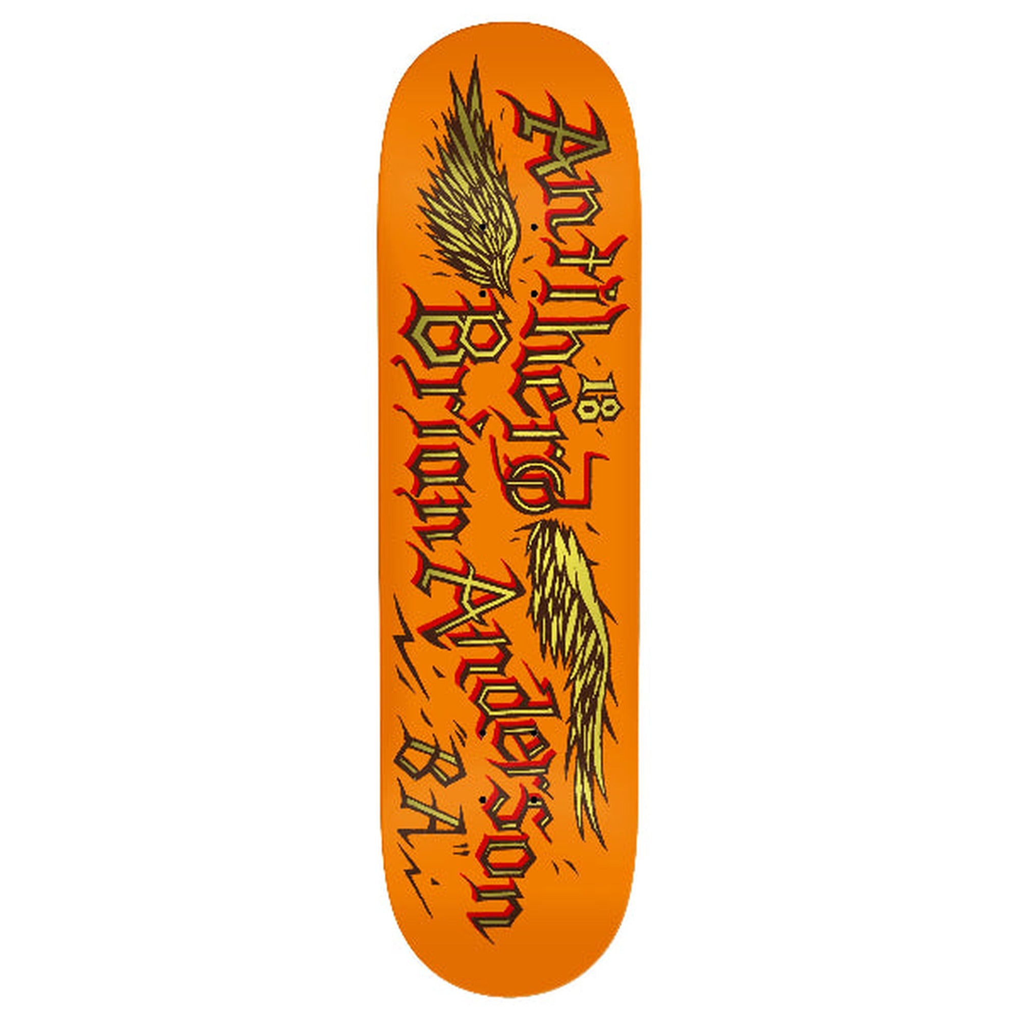 Antihero BA Customs 9.02" x 32.2" Orange Skateboard Deck