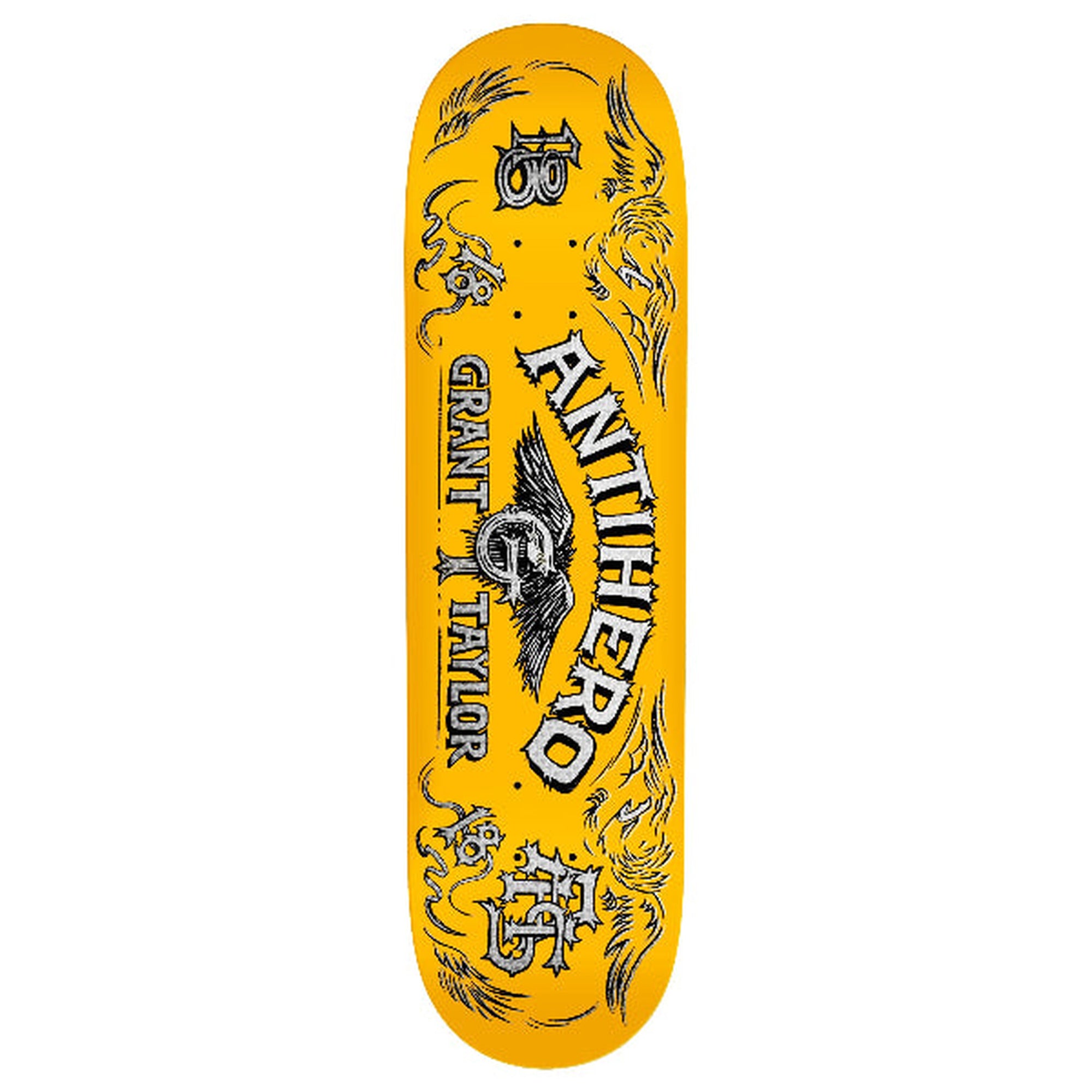 Antihero Grant Customs 8.5" x 31.85" Yellow Skateboard Deck
