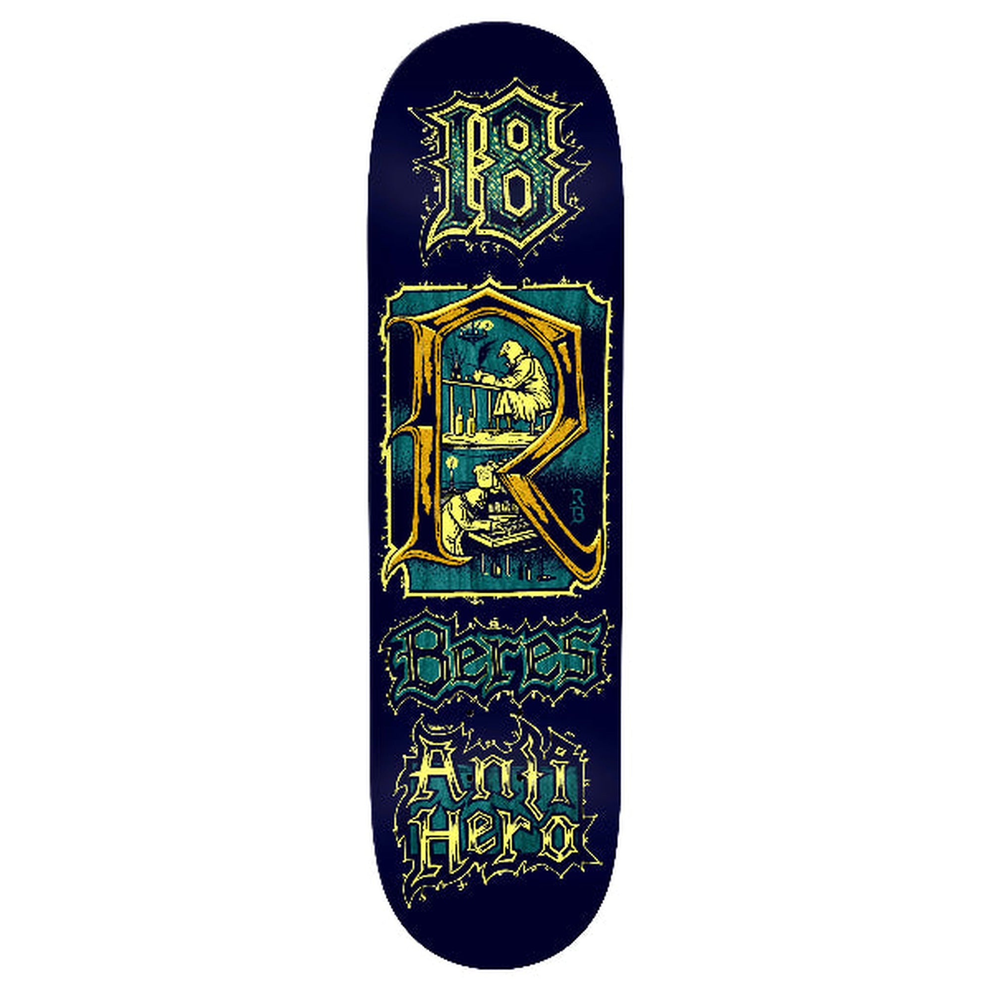 Antihero Antihero Raney Beres Medieval 8.5" x 31.8" Blue Skateboard Deck