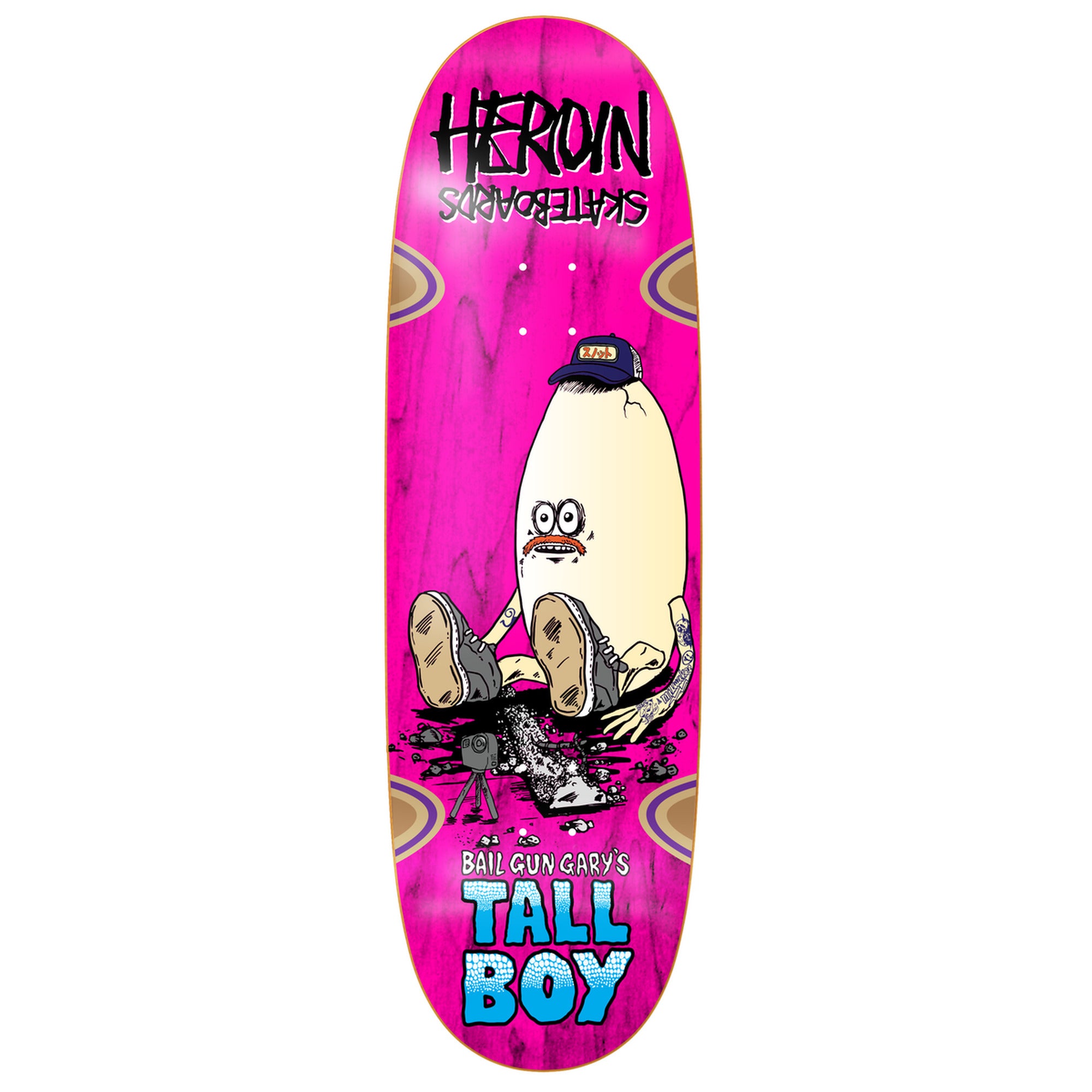 Heroin Bail Gun Gary's Tall Boy 10.25" x 33" Skateboard Deck