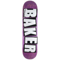 Baker Brand Logo B² Shape 8.5" x 32.25" Purple Skateboard Deck
