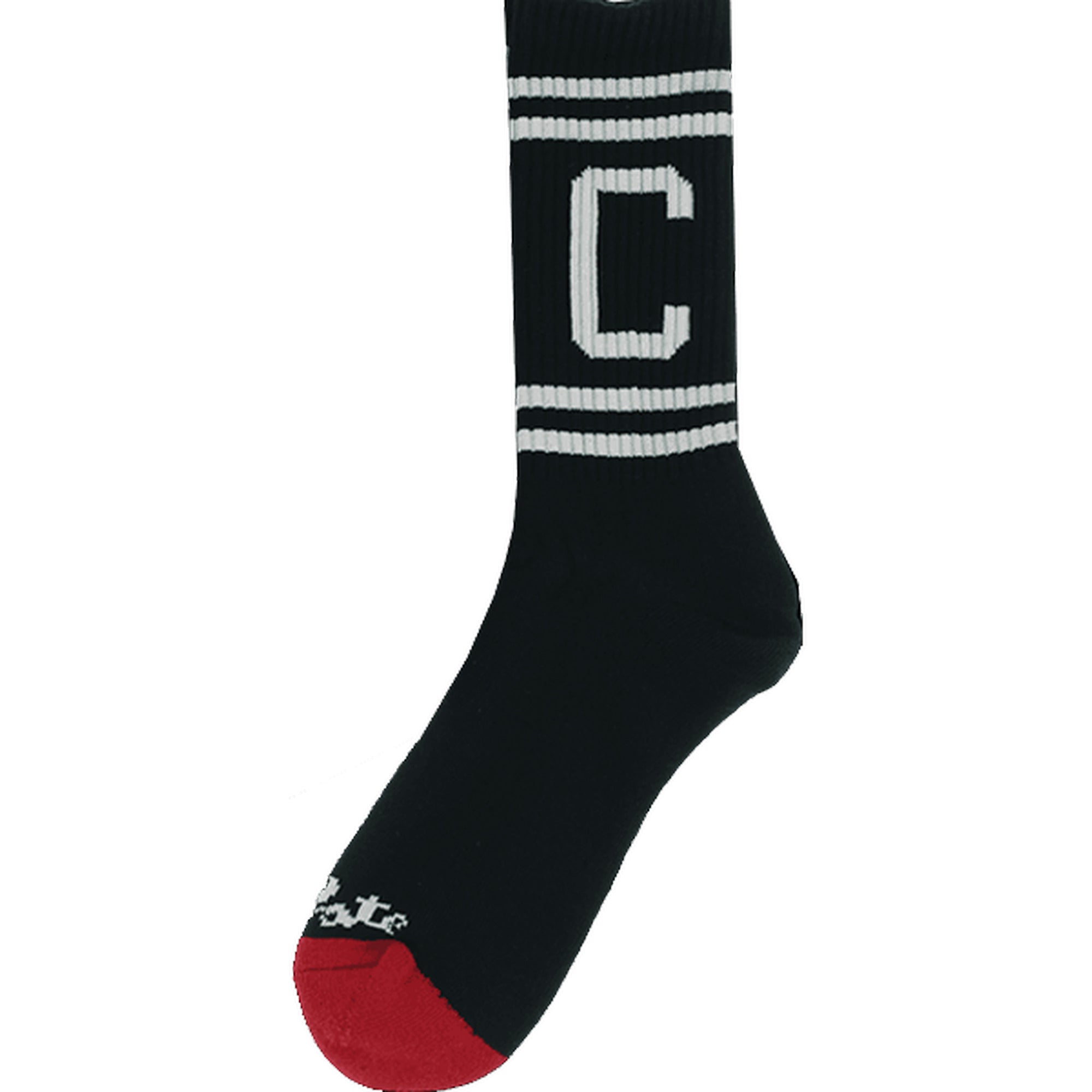Chocolate Athletic Black White Red Socks