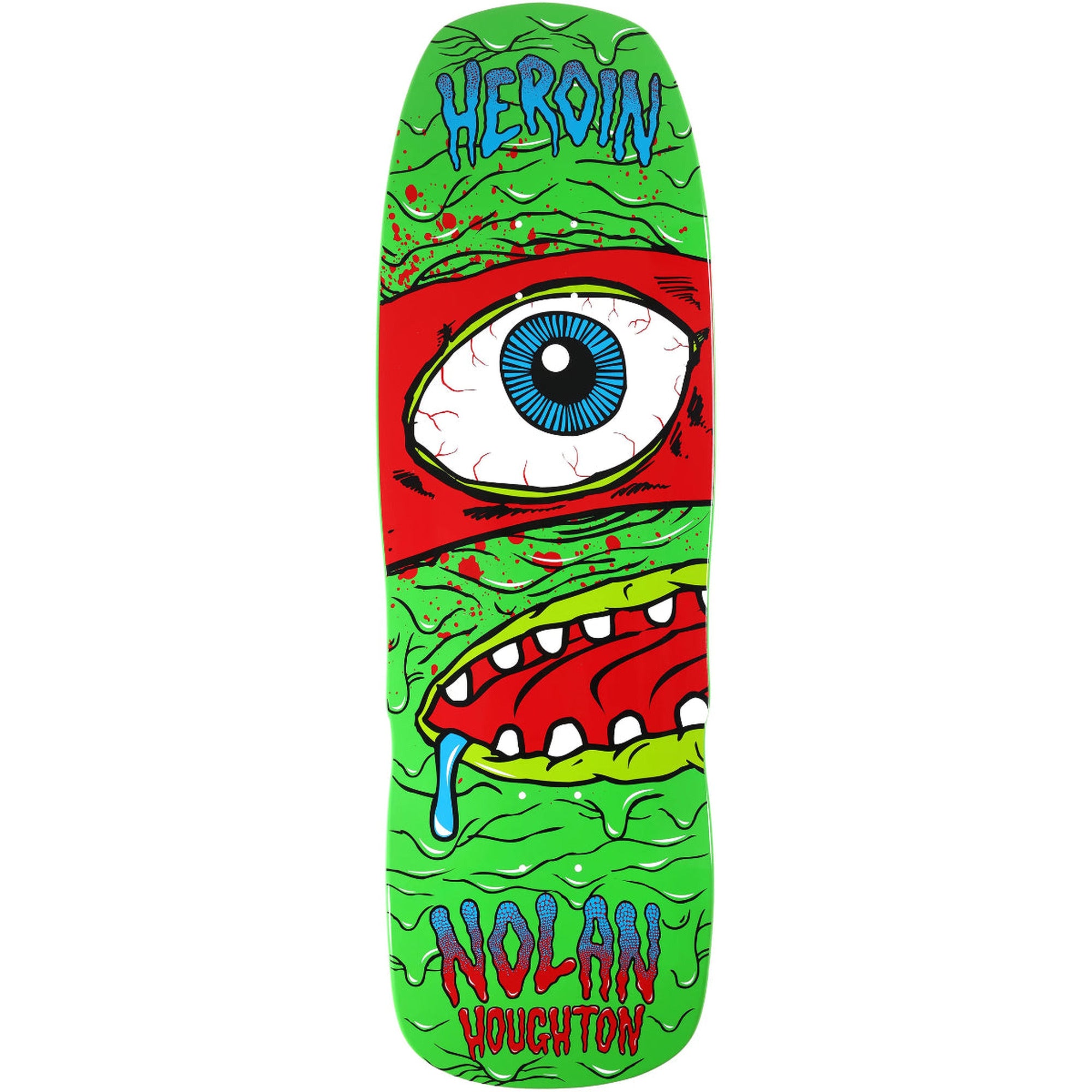 Heroin Nolan Mutation 10.1" x 32.3" Green Skateboard Deck