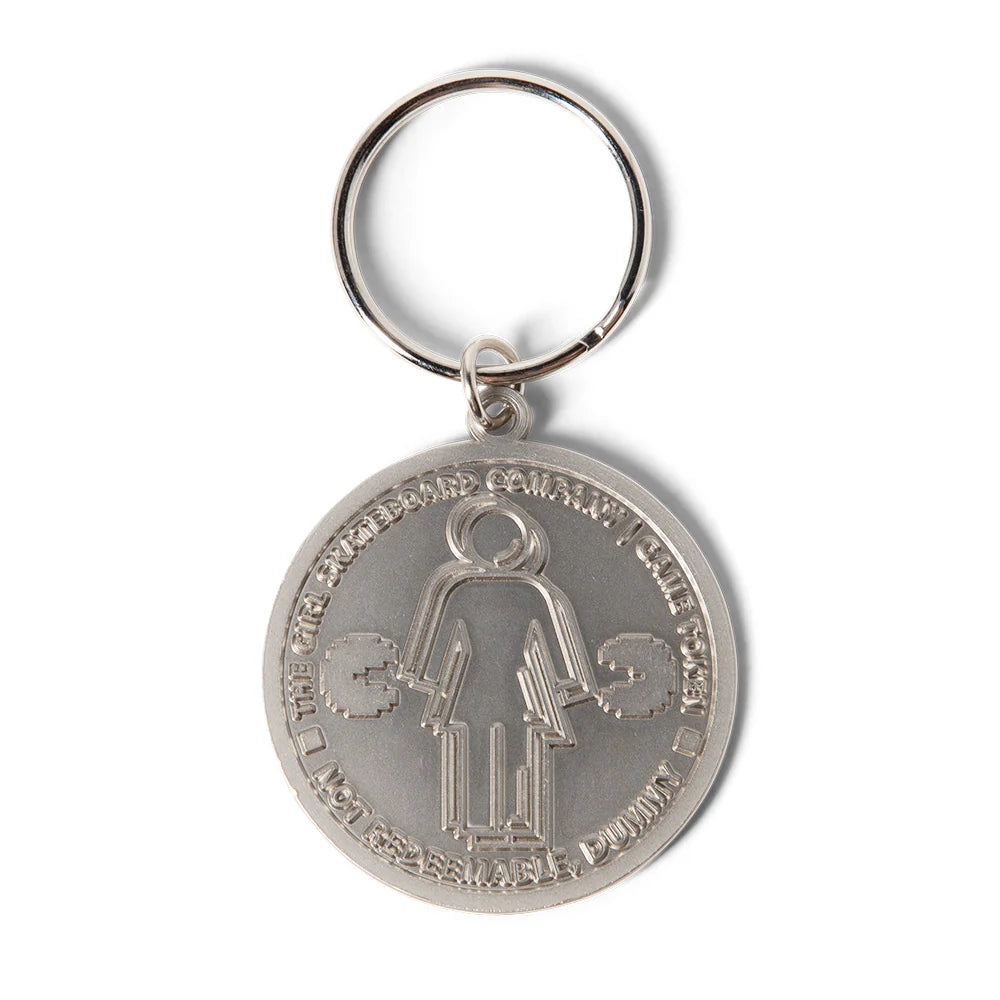 Girl x Pac-Man Game Token Key Chain