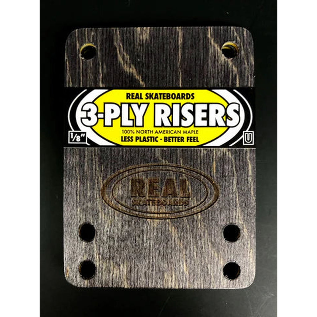 Real Skateboards 1/8" 3 Ply Wooden Risers Universal Fit (Set Of 2)