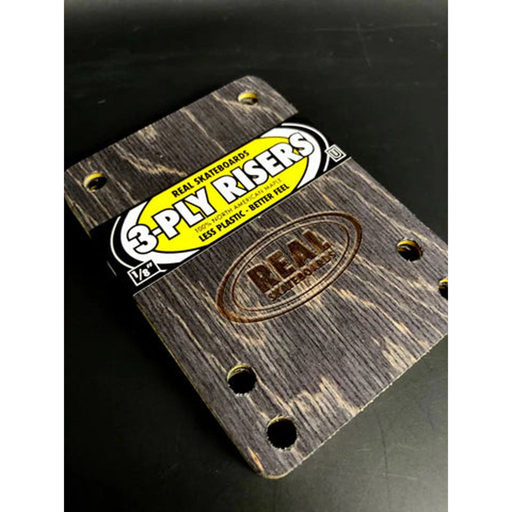 Real Skateboards 1/8" 3 Ply Wooden Risers Universal Fit (Set Of 2)