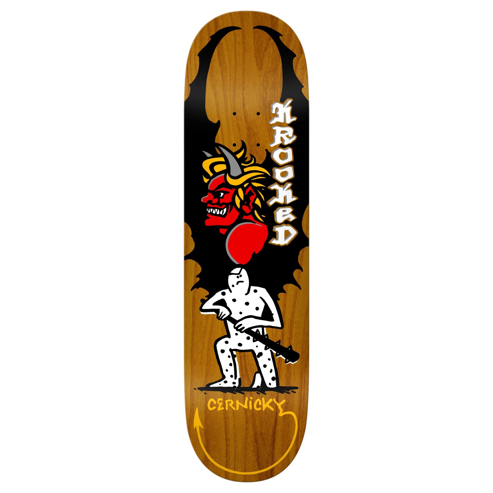 Krooked Eddie Cernicky Devil Ed 8.5" x 31.85" Wood Skateboard Deck